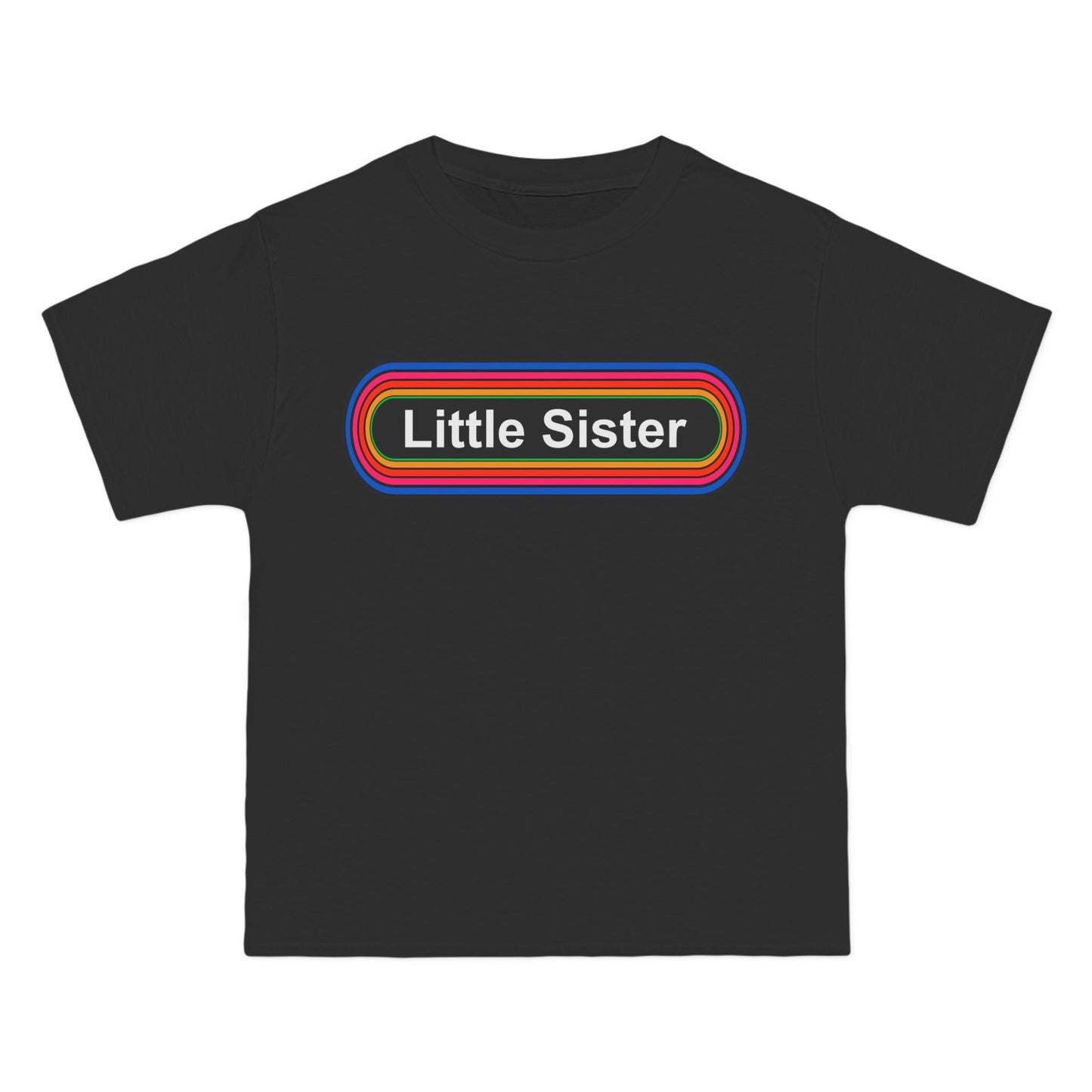 Little Sister T-Shirt: (Hanes Beefy-T 100% Preshrunk Cotton Custom Printed by TheGlassyLass.com