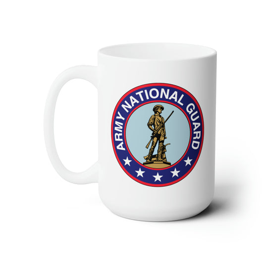 Army National Guard Coffee Mug - Double Sided White Ceramic 15oz by TheGlassyLass.com