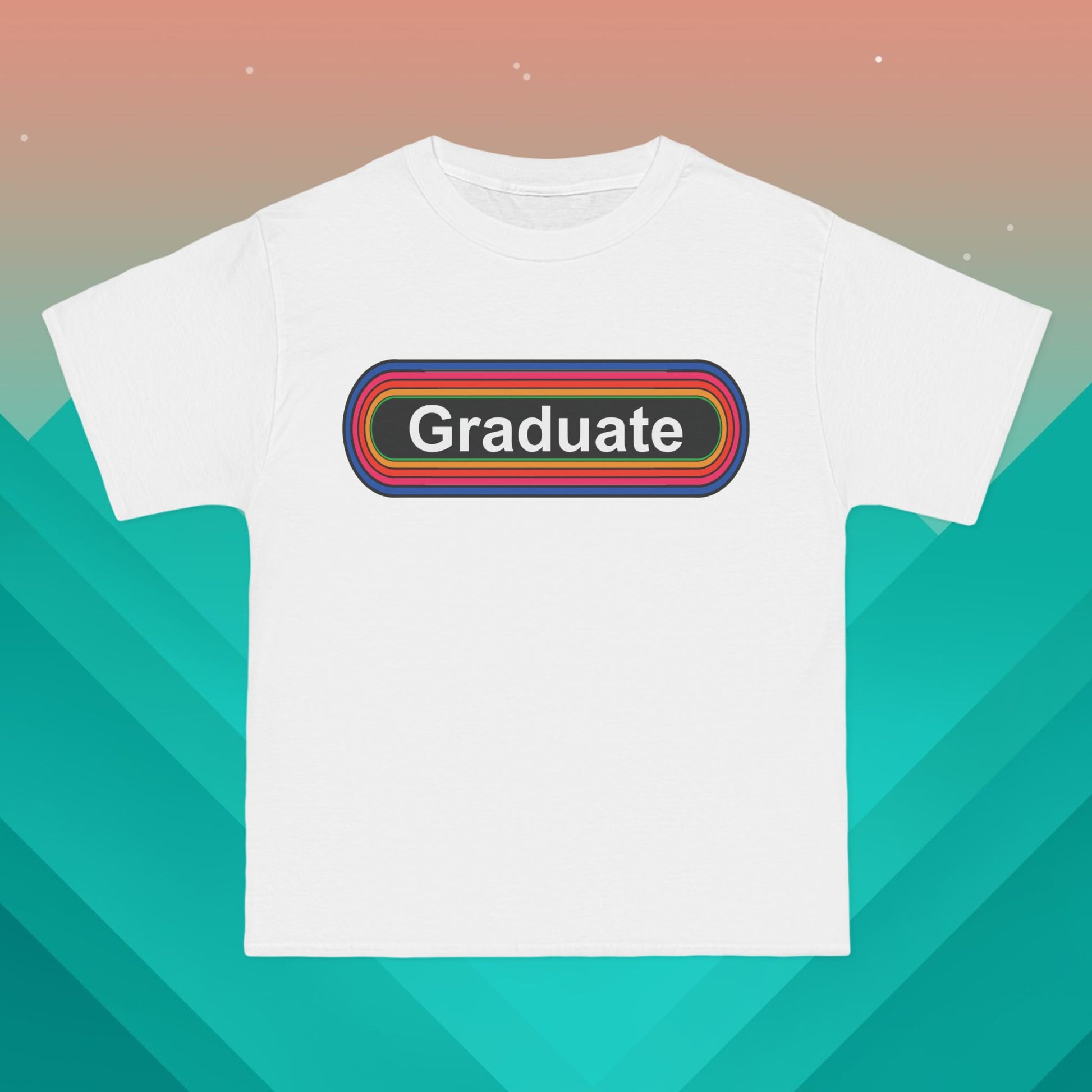 Graduate T-Shirt: (Hanes Beefy-T 100% Preshrunk Cotton Custom Printed by TheGlassyLass.com