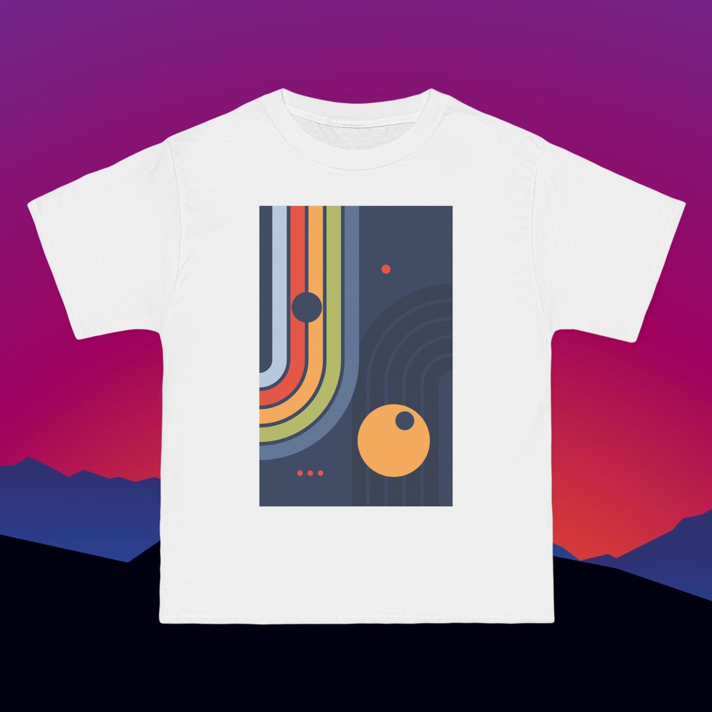 Cosmic Pinball T-Shirt: (Hanes Beefy-T 100% Preshrunk Cotton Custom Printed by TheGlassyLass.com