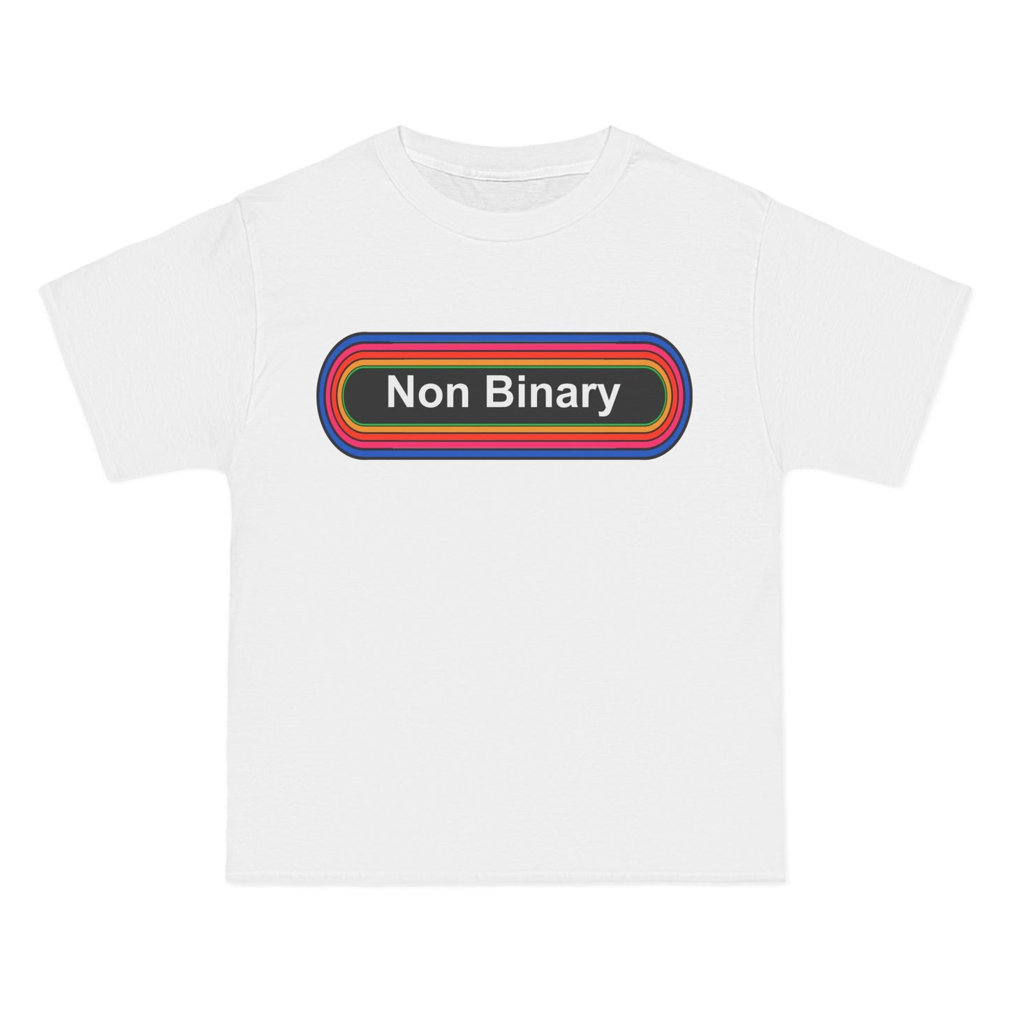 Non Binary T-Shirt: (Hanes Beefy-T 100% Preshrunk Cotton Custom Printed by TheGlassyLass.com