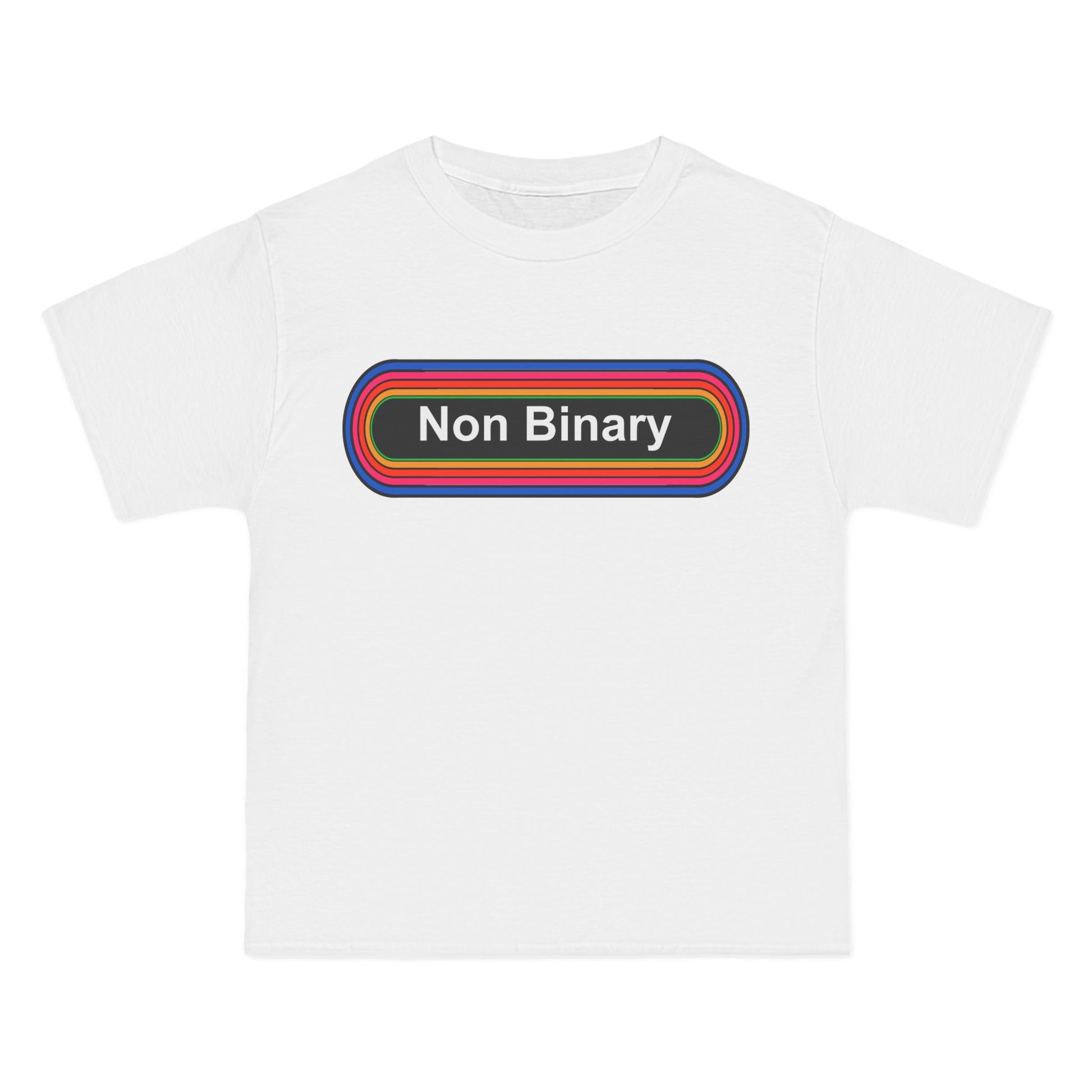 Non Binary T-Shirt: (Hanes Beefy-T 100% Preshrunk Cotton Custom Printed by TheGlassyLass.com