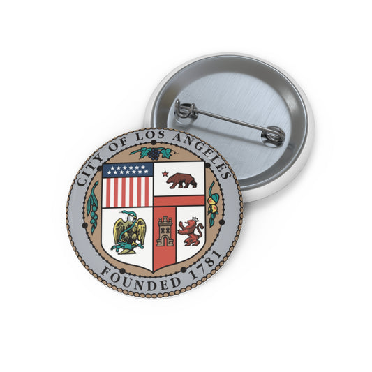 City of Los Angeles Seal 1.25' Round Pin Enamel Style by Jan at TheGlassyLass.com