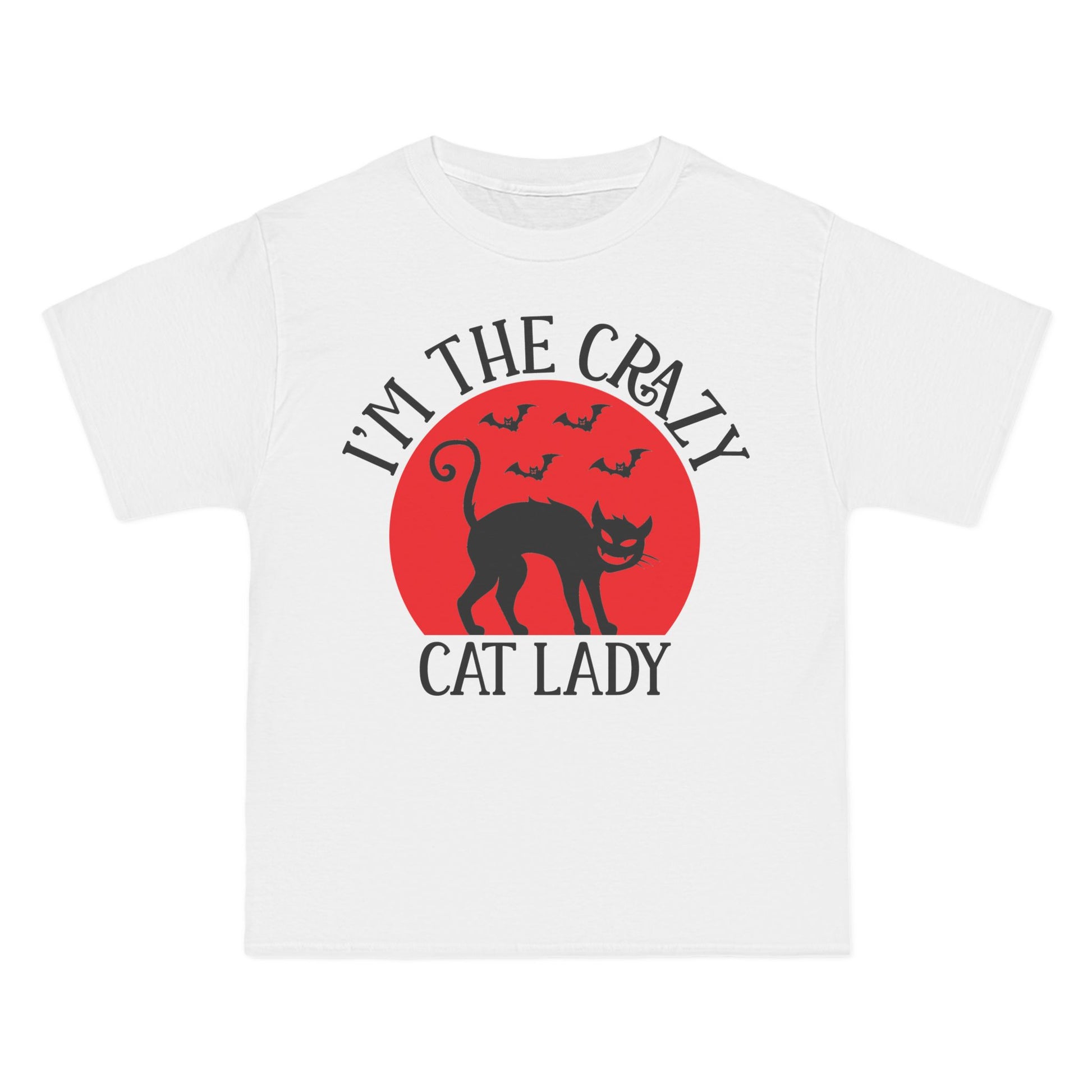 Crazy Cat Lady T-Shirt: (Hanes Beefy-T 100% Preshrunk Cotton Custom Printed by TheGlassyLass.com