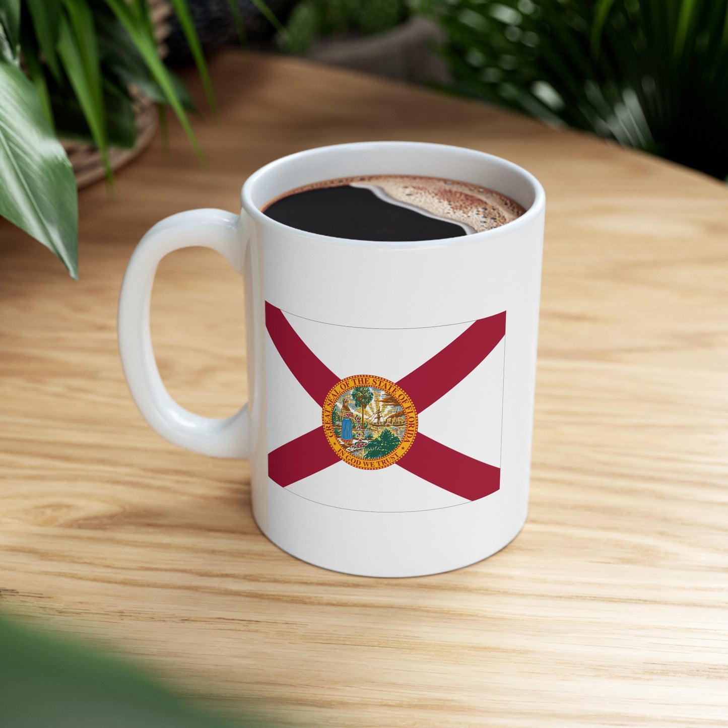 Florida State Flag - Double Sided White Ceramic Coffee Mug 11oz by TheGlassyLass