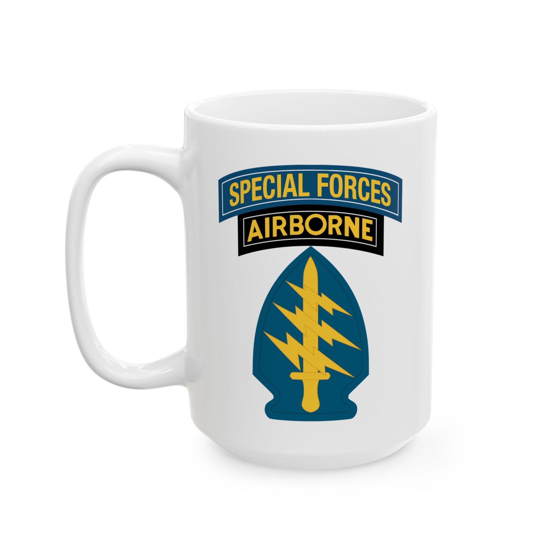 Special Forces Airborne Coffee Mug - Double Sided Print, White Ceramic, 15oz by TheGlassyLass.com