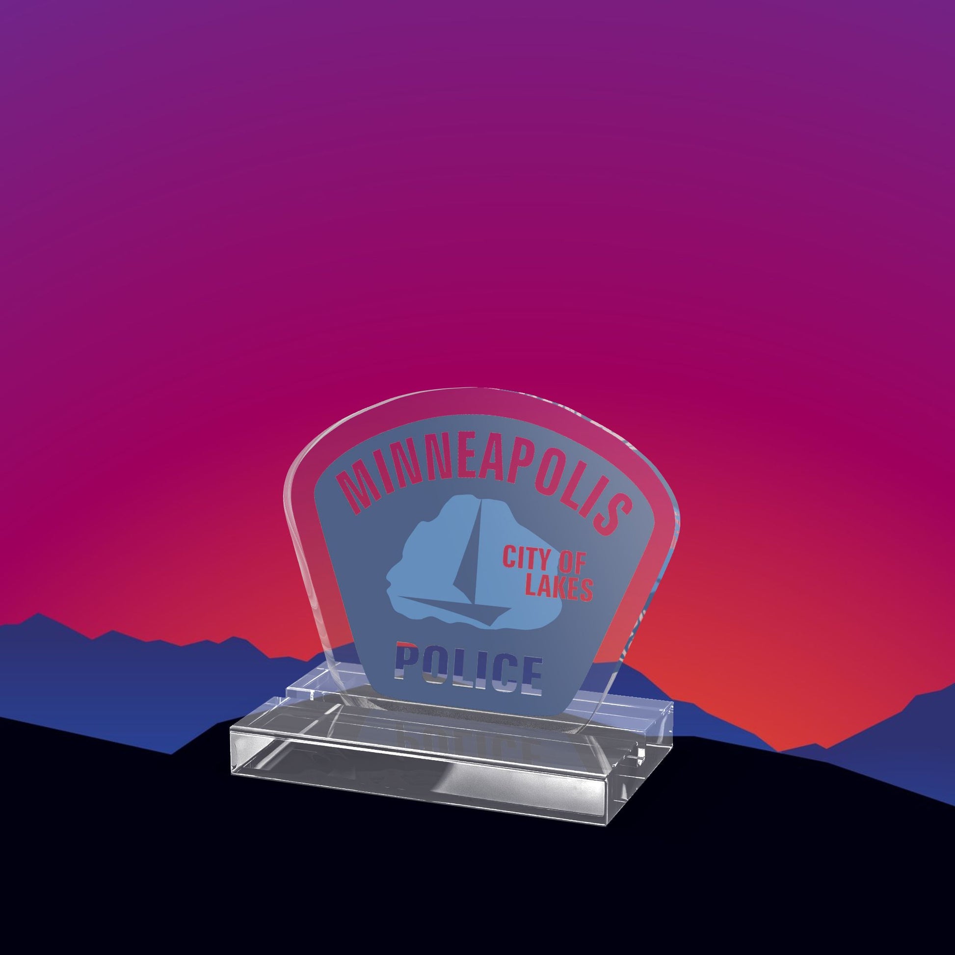 Minneapolis Police Department Acrylic Standee by TheGlassyLass.com