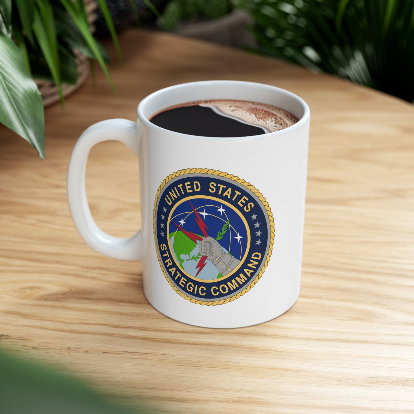 US Strategic Command Coffee Mug - Double Sided White Ceramic 11oz by TheGlassyLass.com