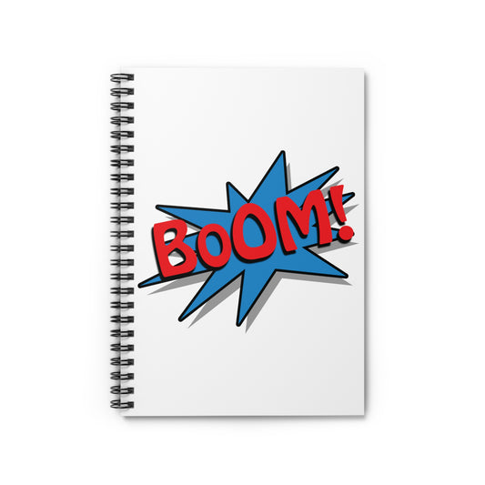 Superhero BOOM: Spiral Notebook - Log Books - Journals - Diaries - and More Custom Printed by TheGlassyLass