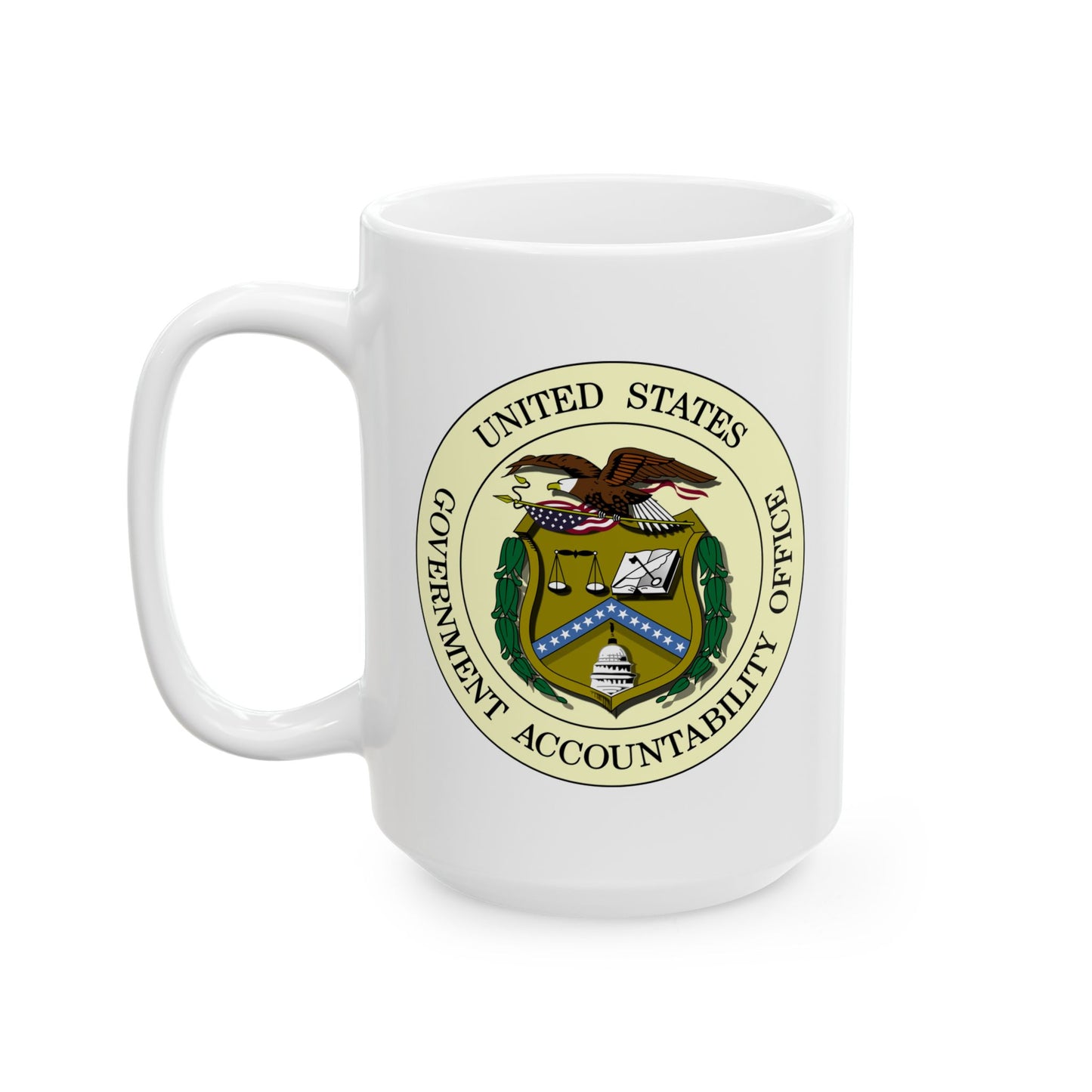 United States Government Accountability Office Seal Coffee Mug - Double Sided White Ceramic 15oz by TheGlassyLass.com