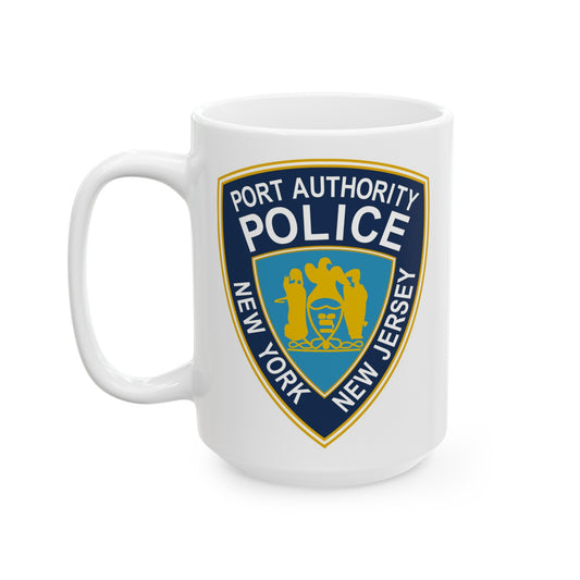 Port Authority Police Coffee Mug - Double Sided White Ceramic 15oz by TheGlassyLass.com