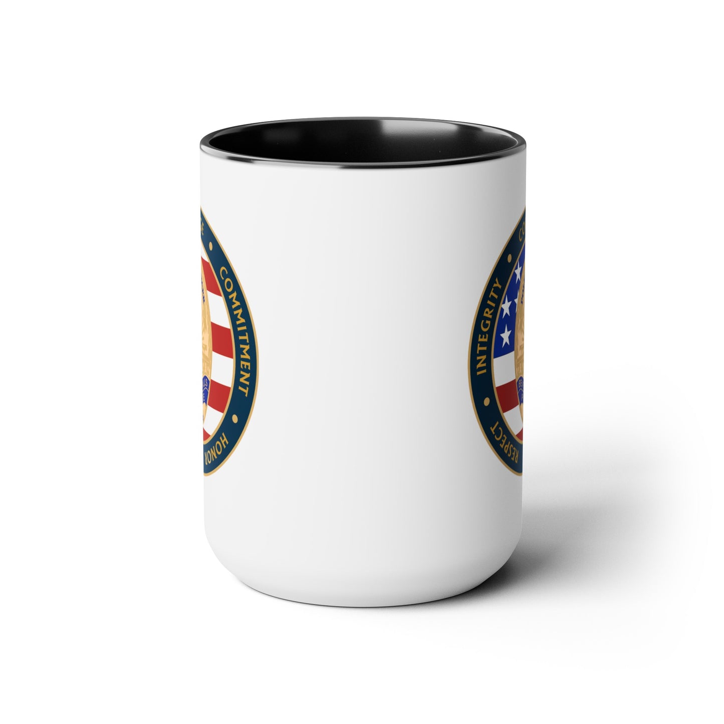 Beverly Hill Police Coffee Mug - Double Sided Black Accent White Ceramic 15oz by TheGlassyLass.com