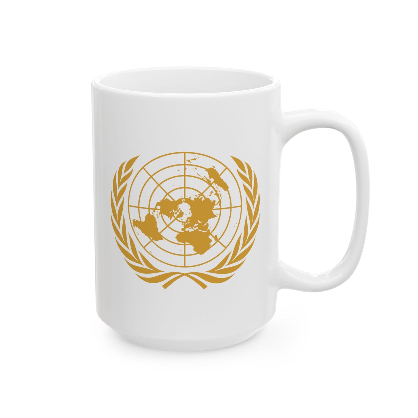 United Nations Seal Coffee Mug - Double Sided White Ceramic 15oz by TheGlassyLass