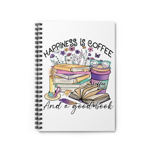 Happiness Is: Spiral Notebook - Log Books - Journals - Diaries - and More Custom Printed by TheGlassyLass