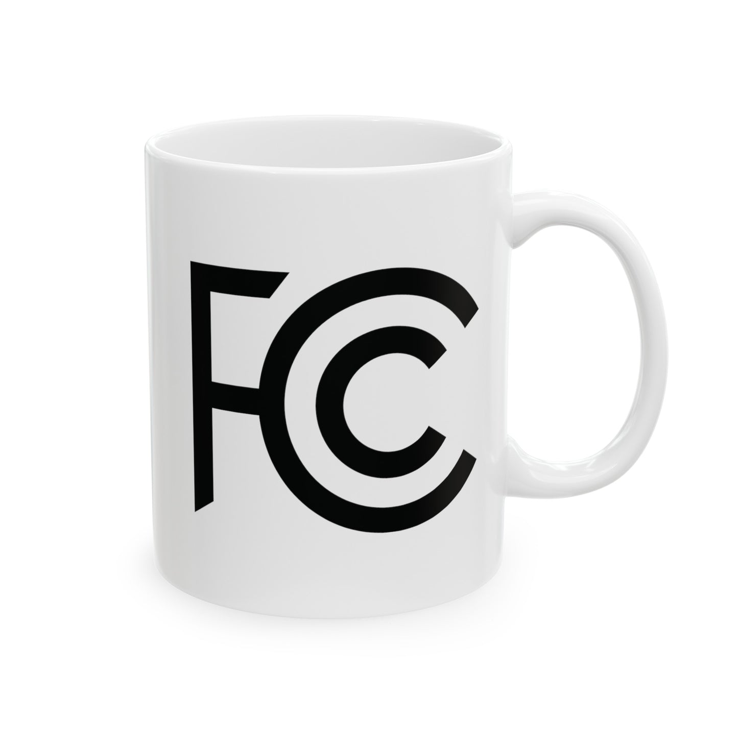 FCC Seal Coffee Mug - Double Sided White Ceramic 11oz by TheGlassyLass.com