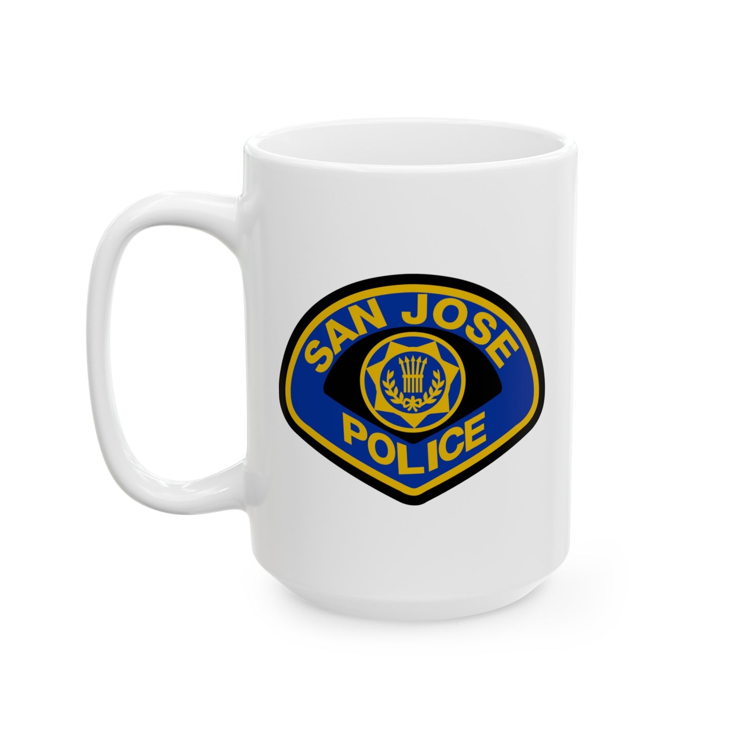 San Jose Police Coffee Mug - Double Sided White Ceramic 15oz by TheGlassyLass.com