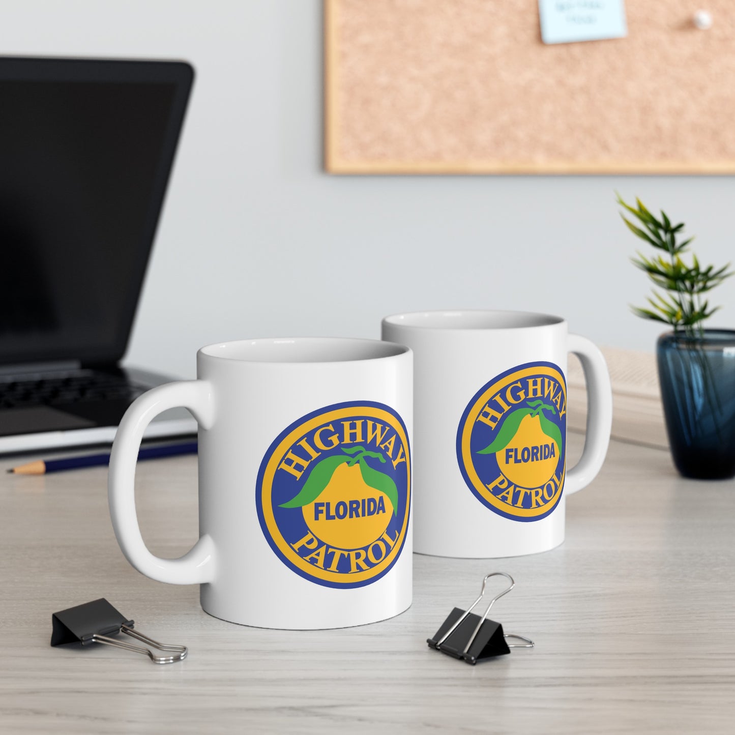 Florida Highway Patrol Coffee Mug - Double Sided White Ceramic 11oz by TheGlassyLass.com