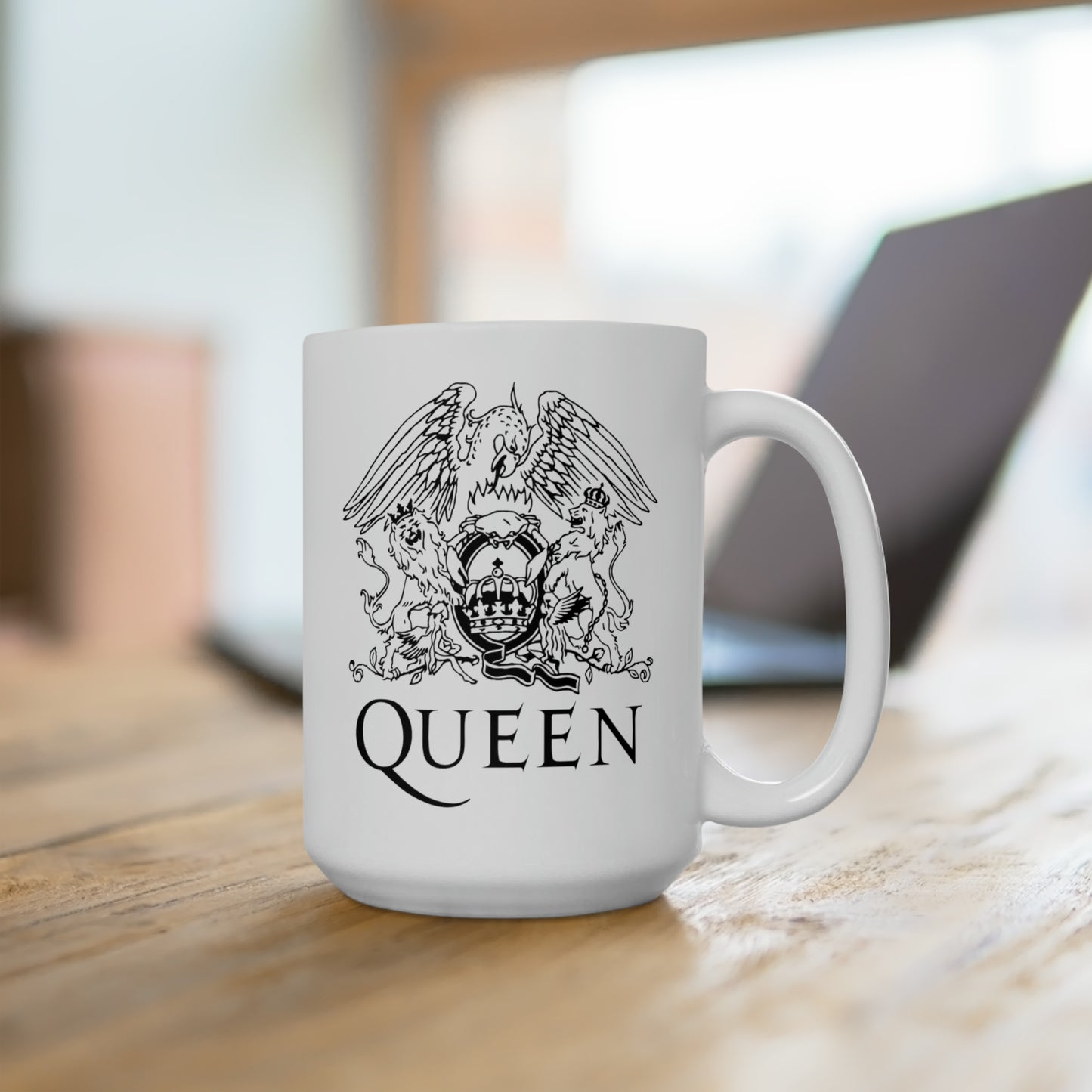 Queen Coffee Mug - Double Sided White Ceramic 15oz by TheGlassyLass.com