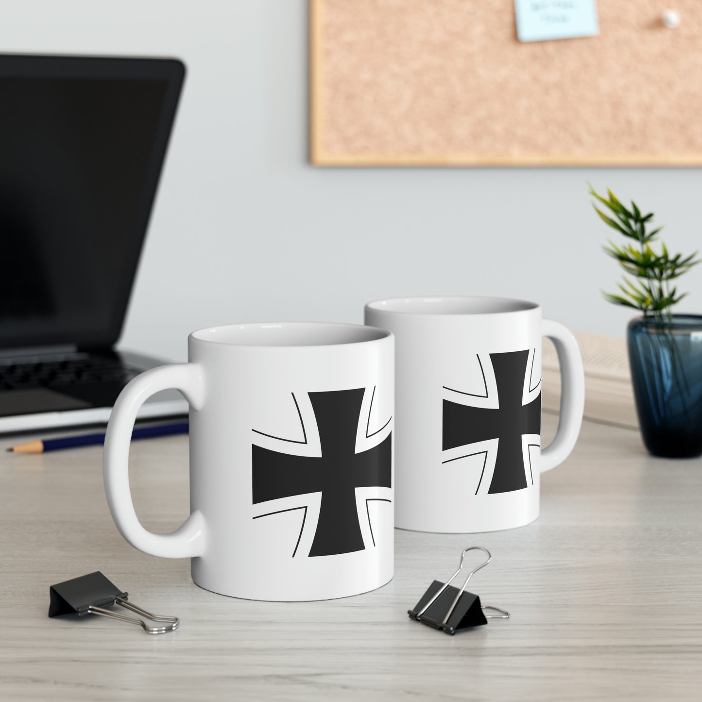 German Air Force Roundel Coffee Mug - Double Sided White Ceramic 11oz - By TheGlassyLass.com