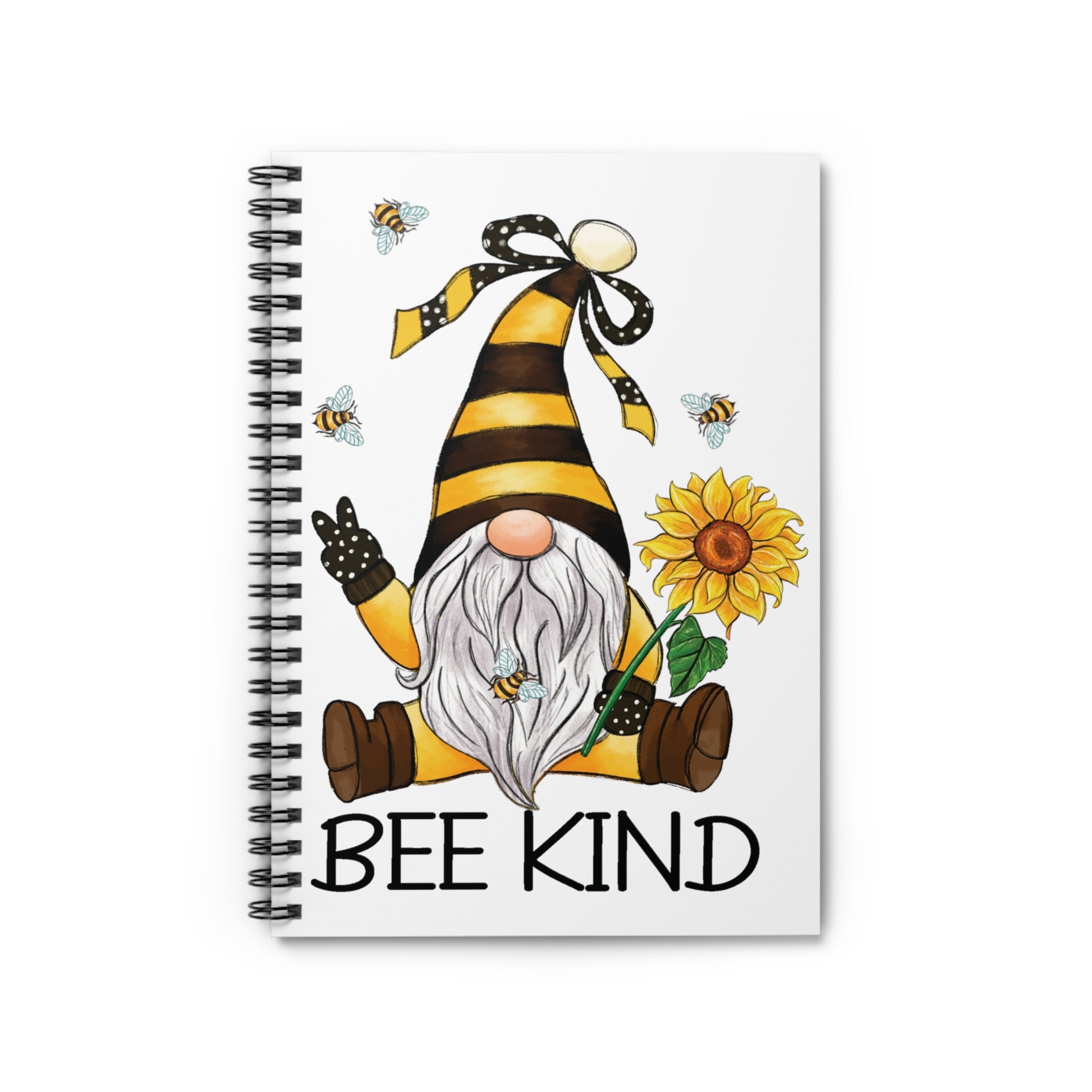 Bee Kind: Spiral Notebook - Log Books - Journals - Diaries - and More Custom Printed by TheGlassyLass