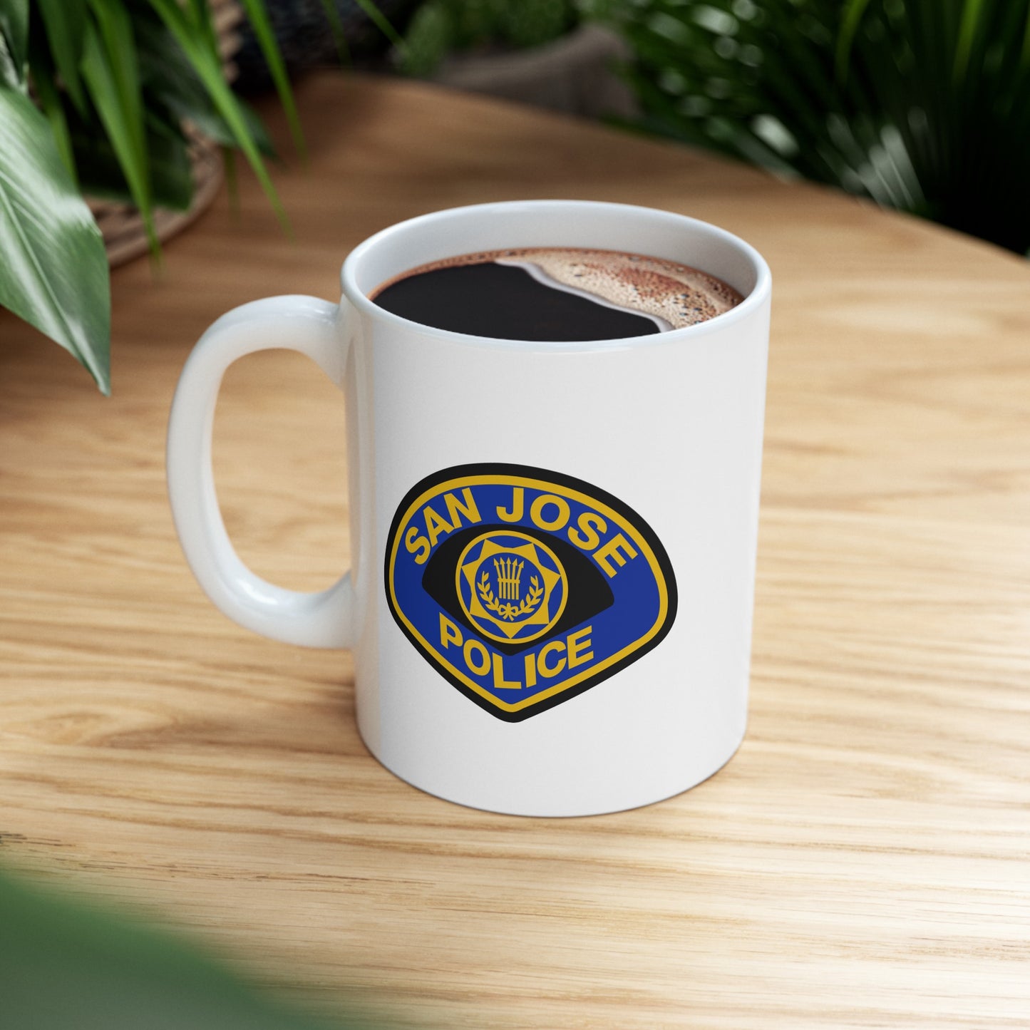 San Jose Police Coffee Mug - Double Sided White Ceramic 11oz by TheGlassyLass.com