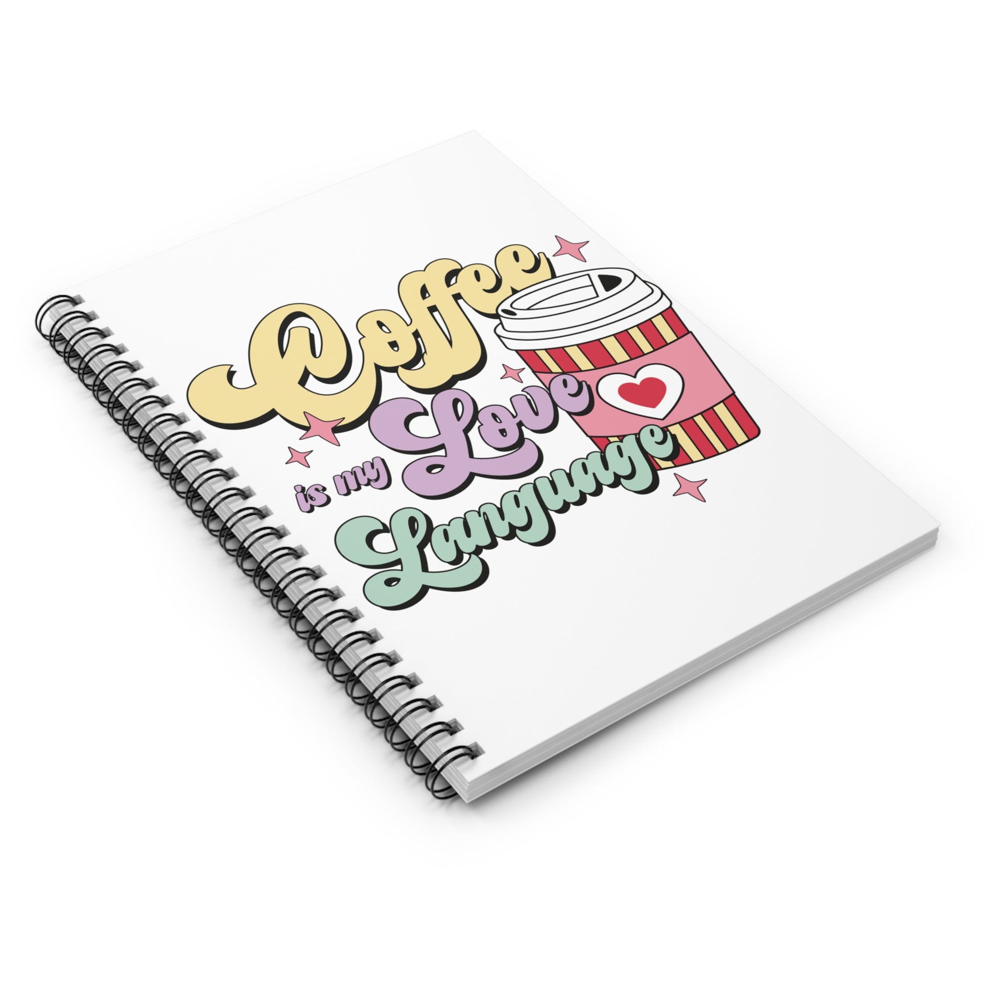 Coffee Love Language: Spiral Notebook - Log Books - Journals - Diaries - and More Custom Printed by TheGlassyLass