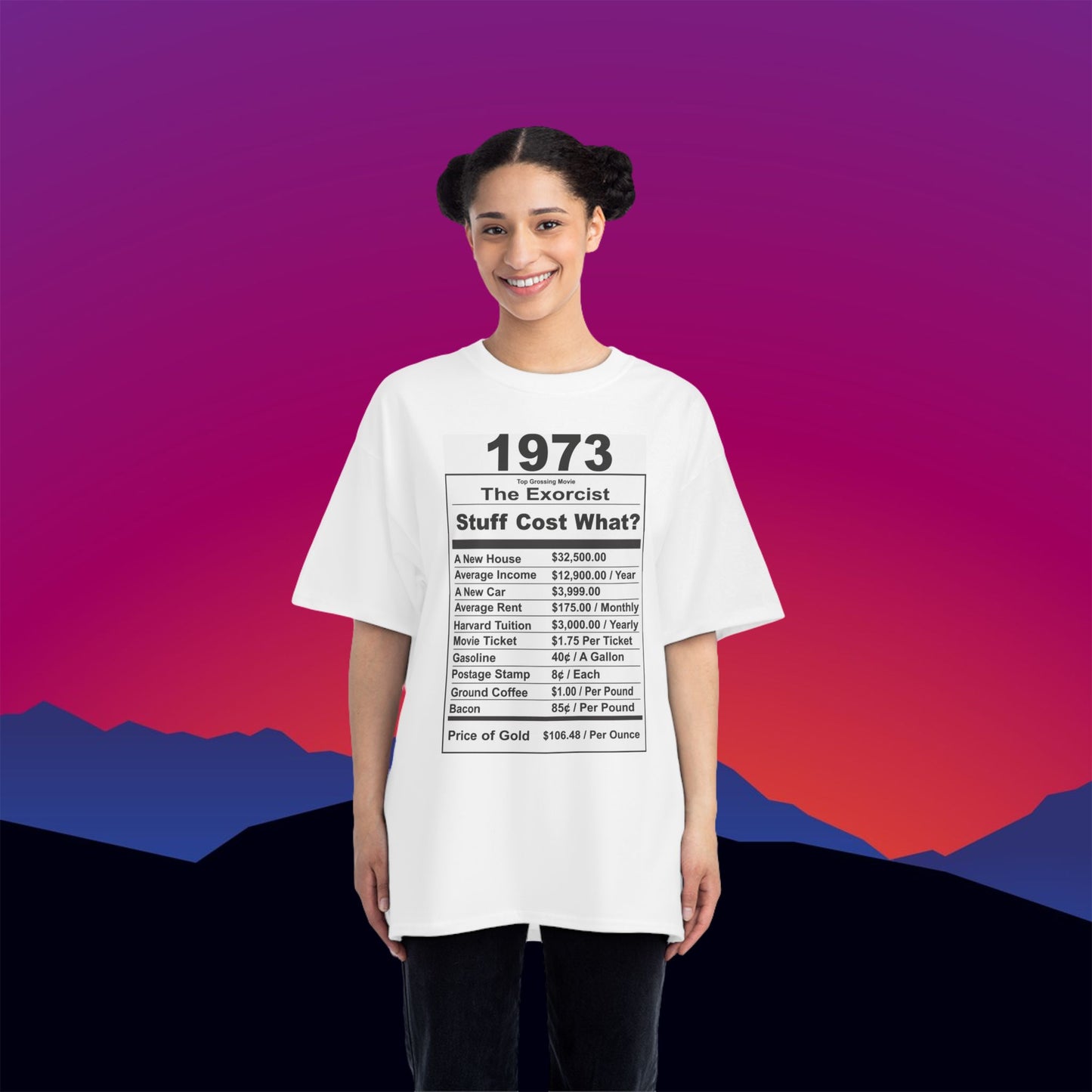 1973 Birthday T-Shirt: (Hanes Beefy-T 100% Preshrunk Cotton Custom Printed by TheGlassyLass.com