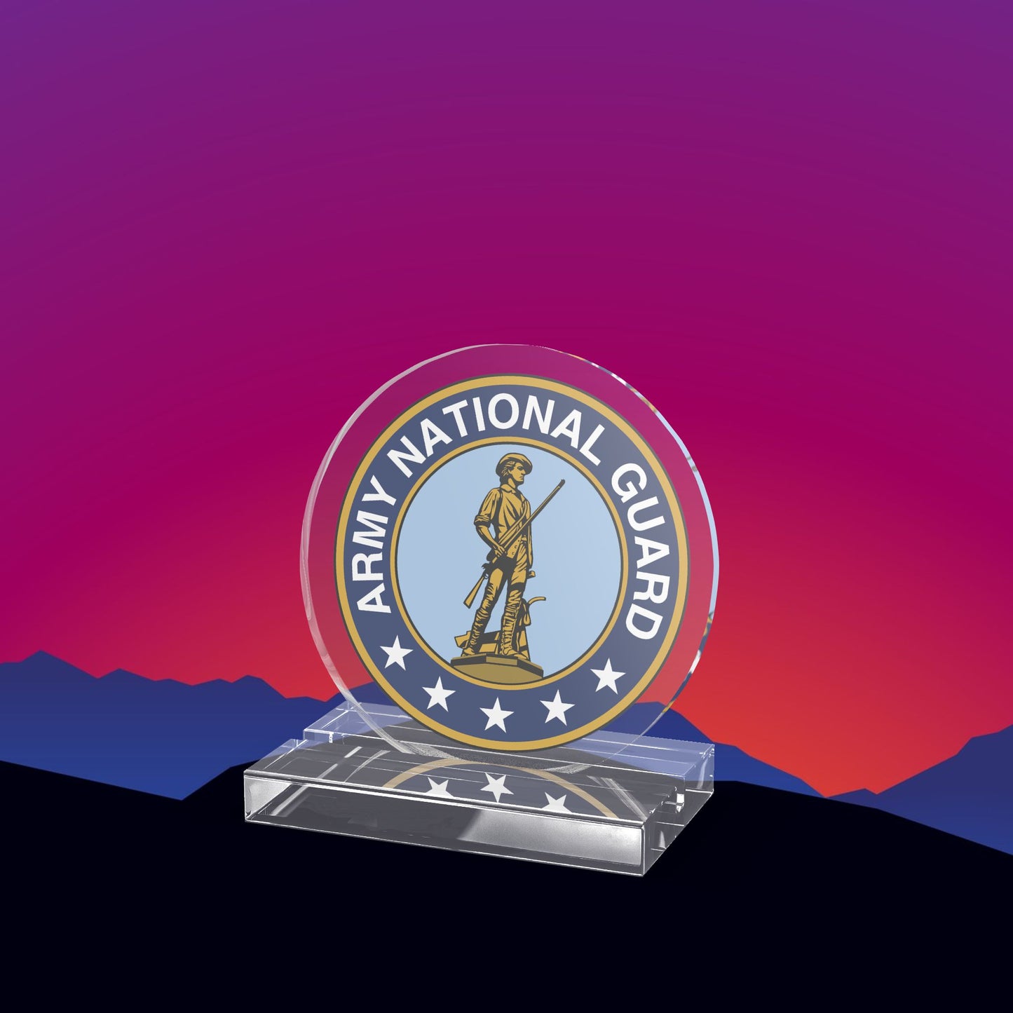 United States Army National Guard Acrylic Standee by TheGlassyLass.com