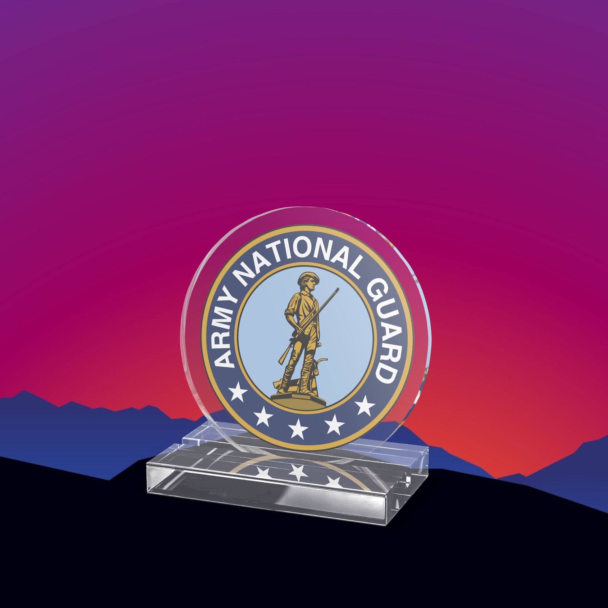 United States Army National Guard Acrylic Standee by TheGlassyLass.com