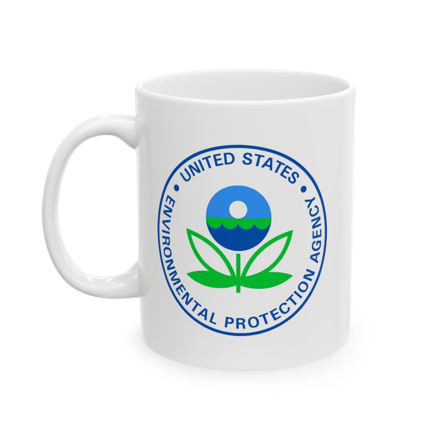 US EPA Coffee Mug - Double Sided White Ceramic 11oz by TheGlassyLass.com