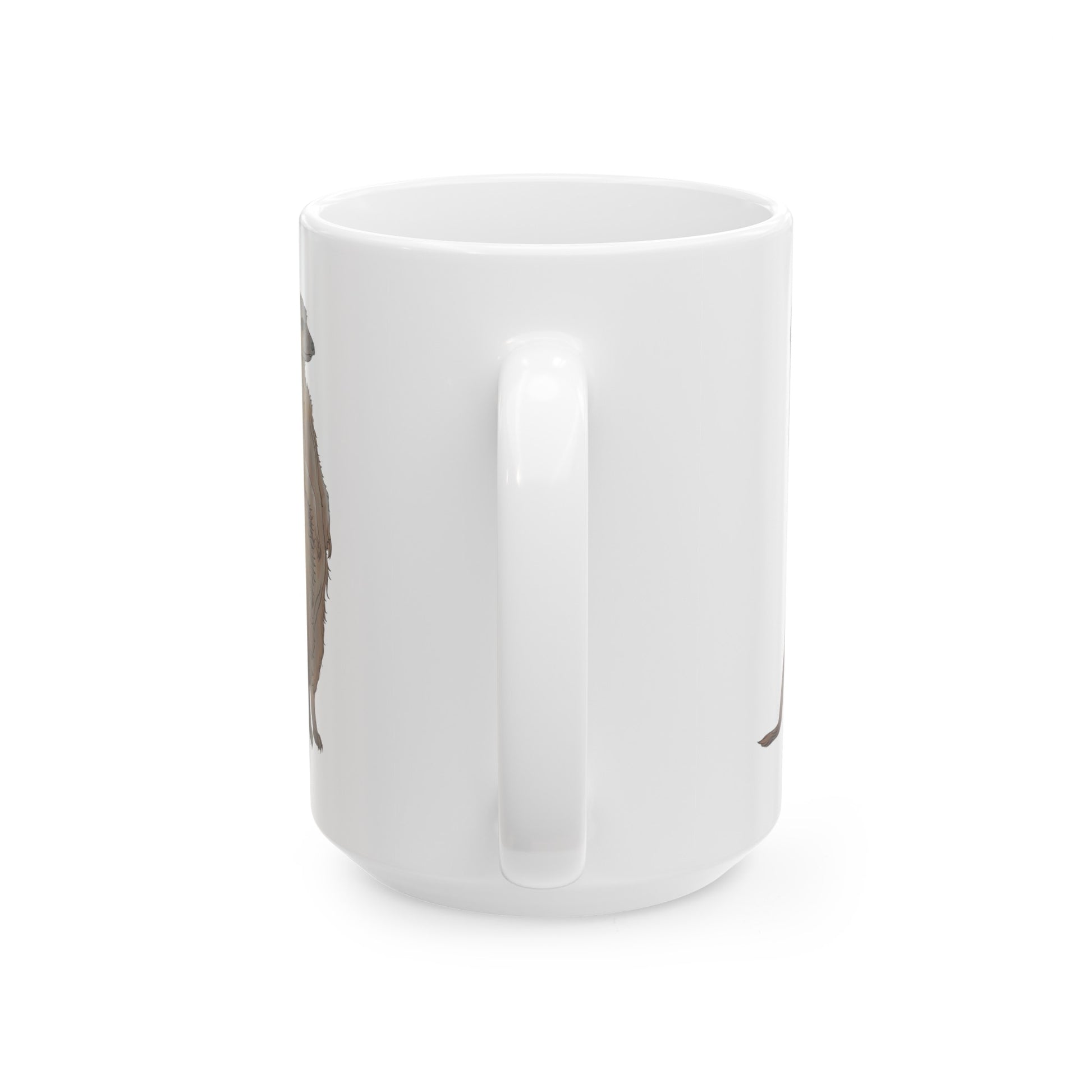 Meerkat Coffee Mug - Double Sided White Ceramic 15oz by TheGlassyLass.com