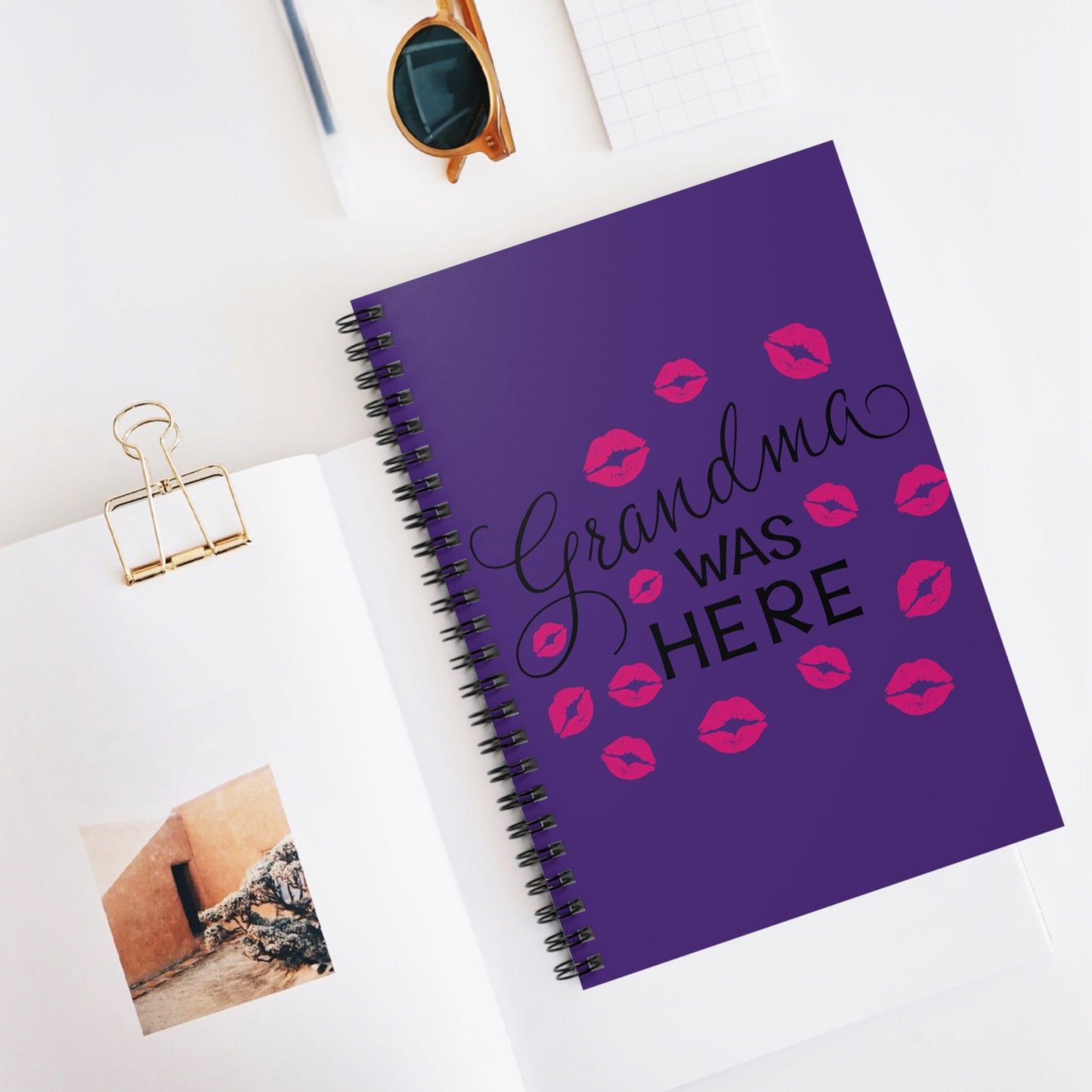 Grandma Was Here: Spiral Notebook - Log Books - Journals - Diaries - and More Custom Printed by TheGlassyLass