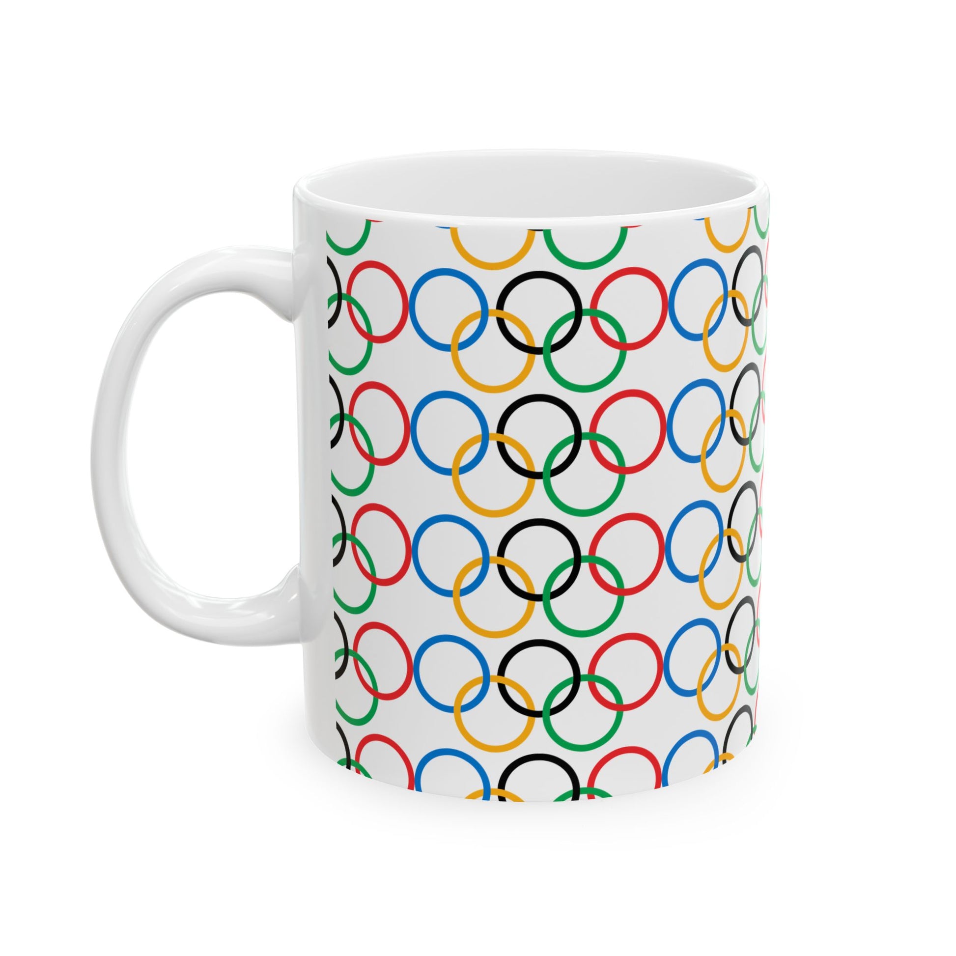 Olympic Fever Coffee Mug - Double Sided White Ceramic 11oz by TheGlassyLass.com