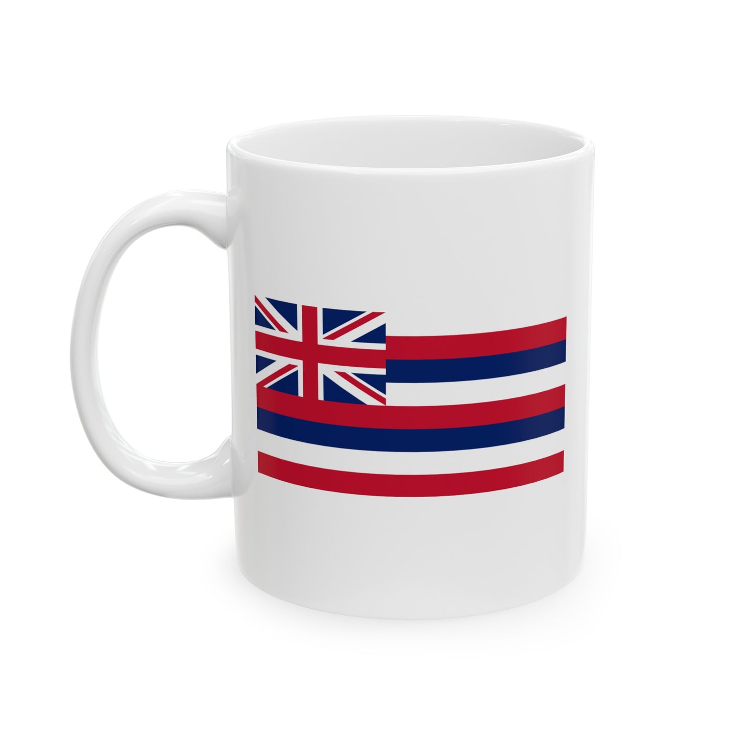 Hawaii State Flag - Double Sided White Ceramic Coffee Mug 11oz by TheGlassyLass.com
