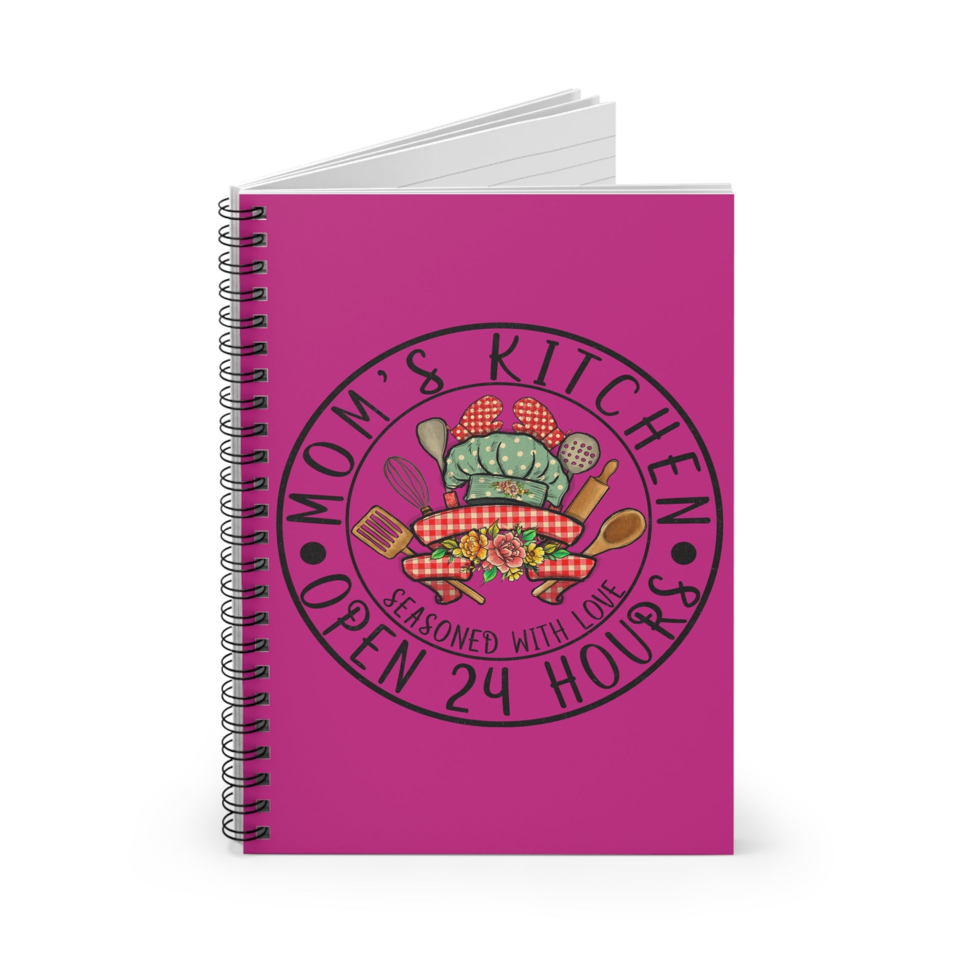 Mom's Kitchen - I Love You: Spiral Notebook - Log Books - Journals - Diaries - and More Custom Printed by TheGlassyLass