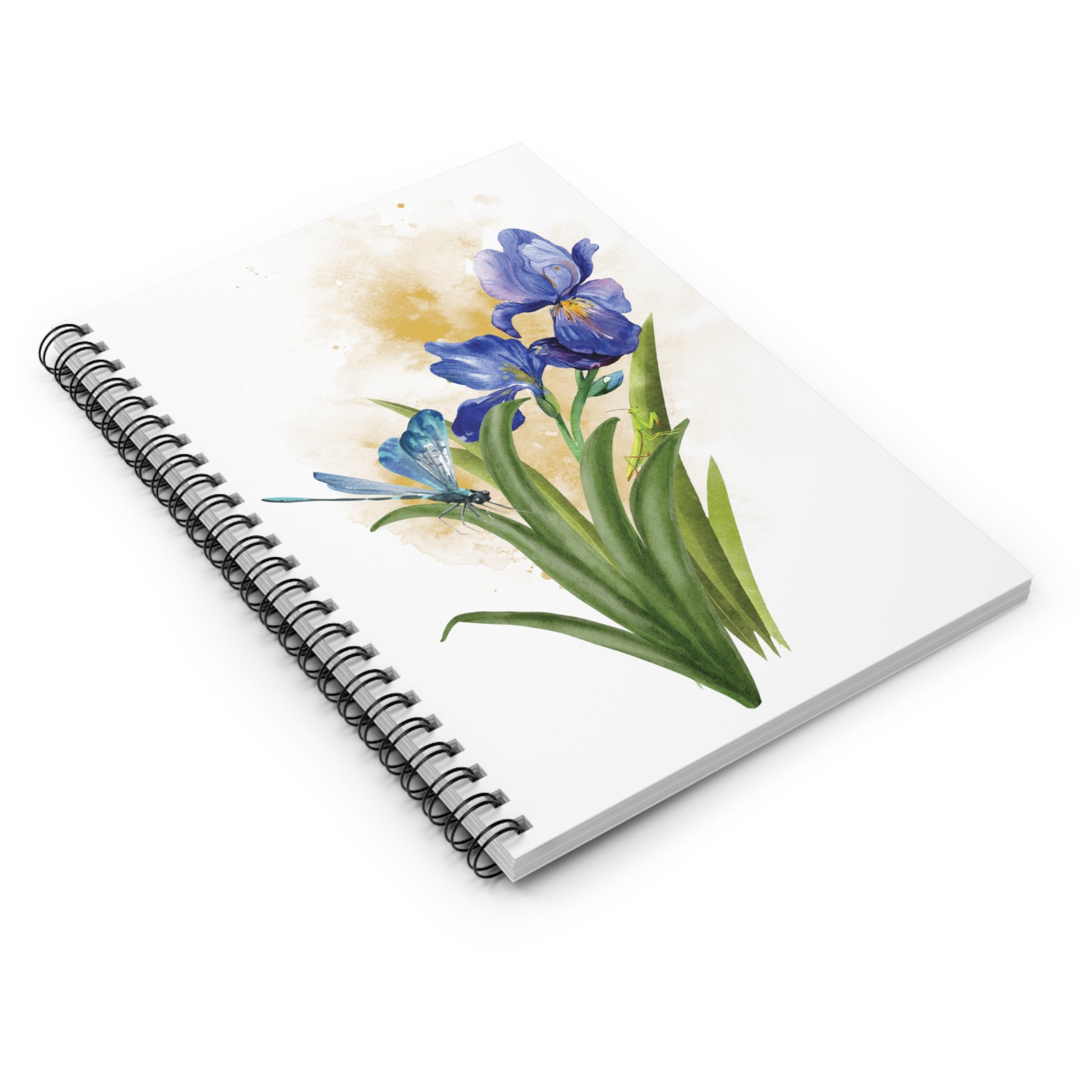 Iris Dragonfly: Spiral Notebook - Log Books - Journals - Diaries - and More Custom Printed by TheGlassyLass