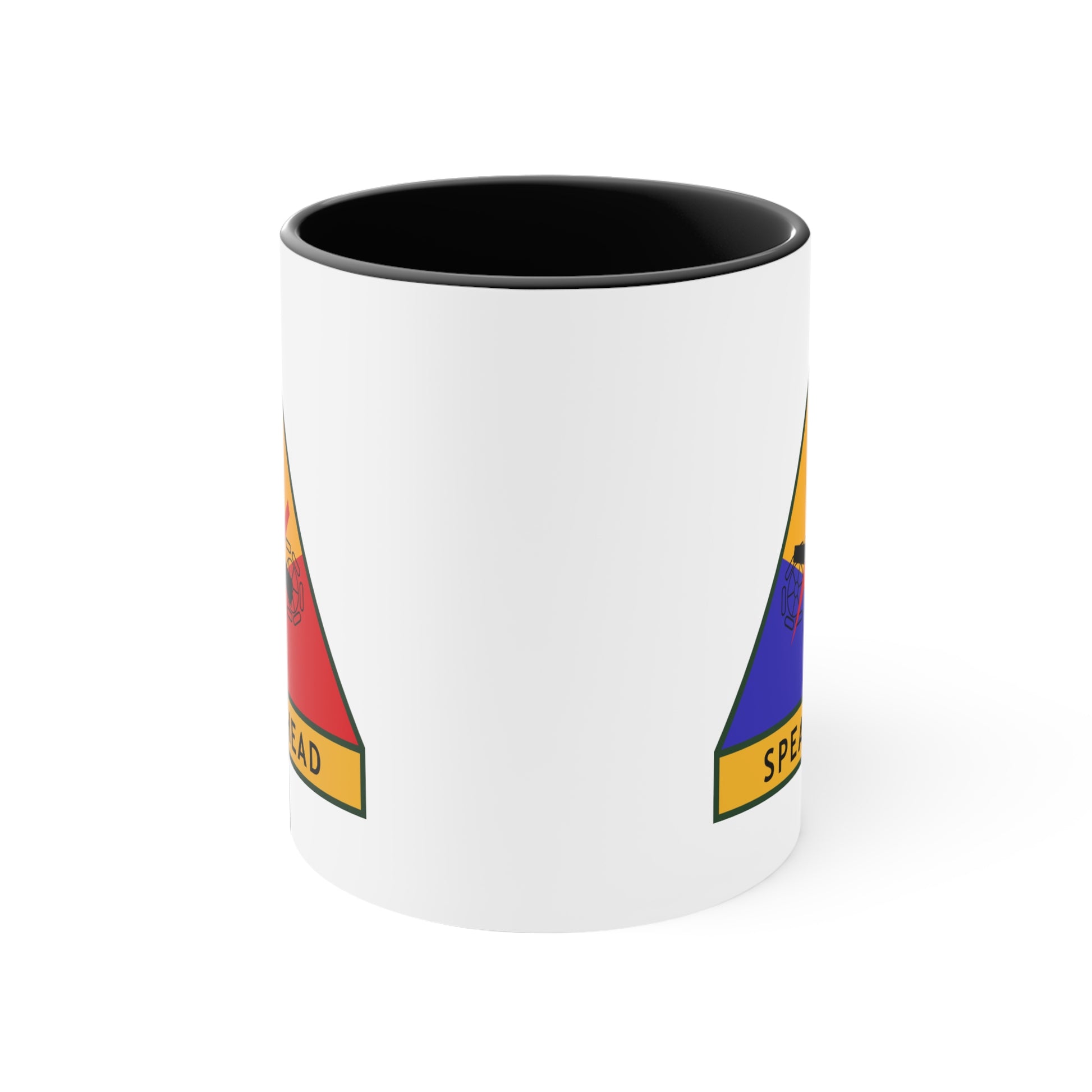 US Army 3rd Armored Division - Double Sided Black Accent White Ceramic Coffee Mug 11oz by TheGlassyLass.com