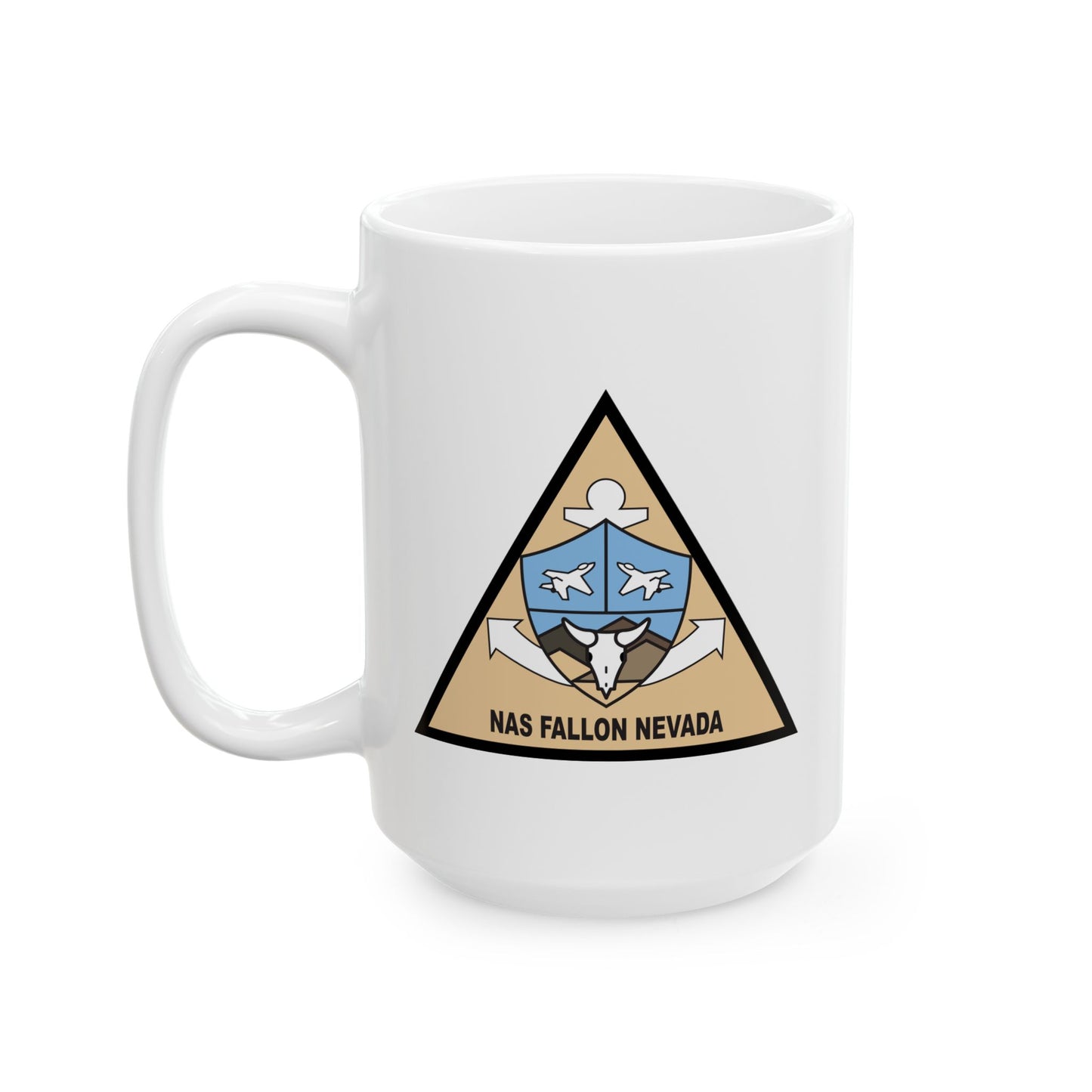 Naval Air Station Fallon Coffee Mug - Wrap Print White Ceramic 15oz - by TheGlassyLass.com