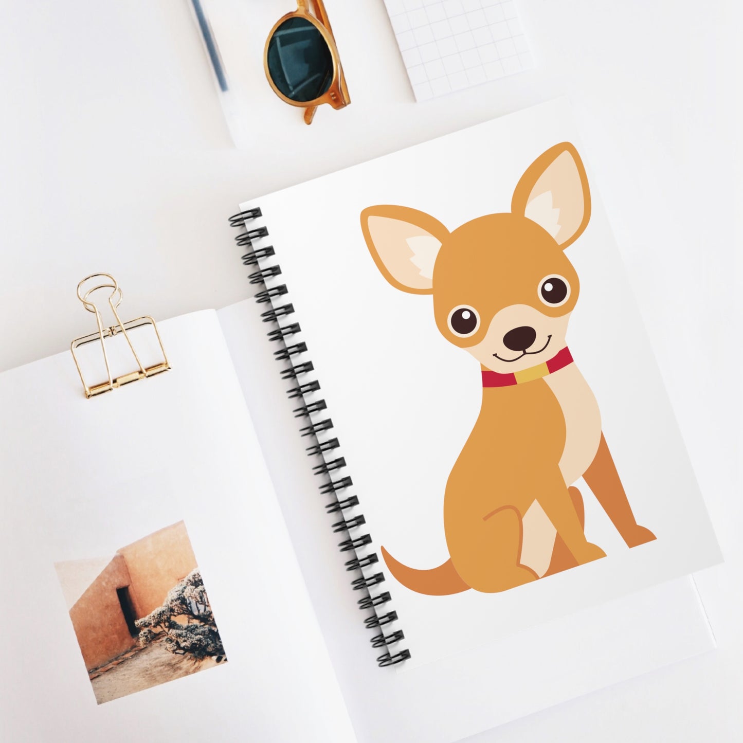 Happy Chihuahua: Spiral Notebook - Log Books - Journals - Diaries - and More Custom Printed by TheGlassyLass