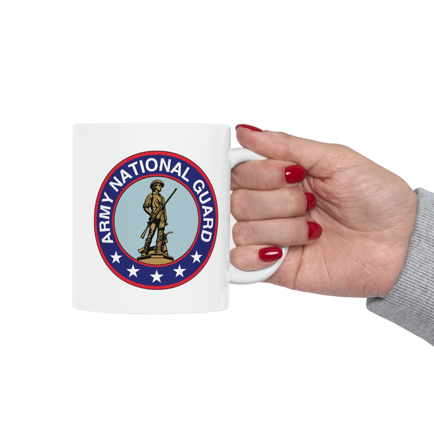 Army National Guard Coffee Mug - Double Sided White Ceramic 11oz by TheGlassyLass.com