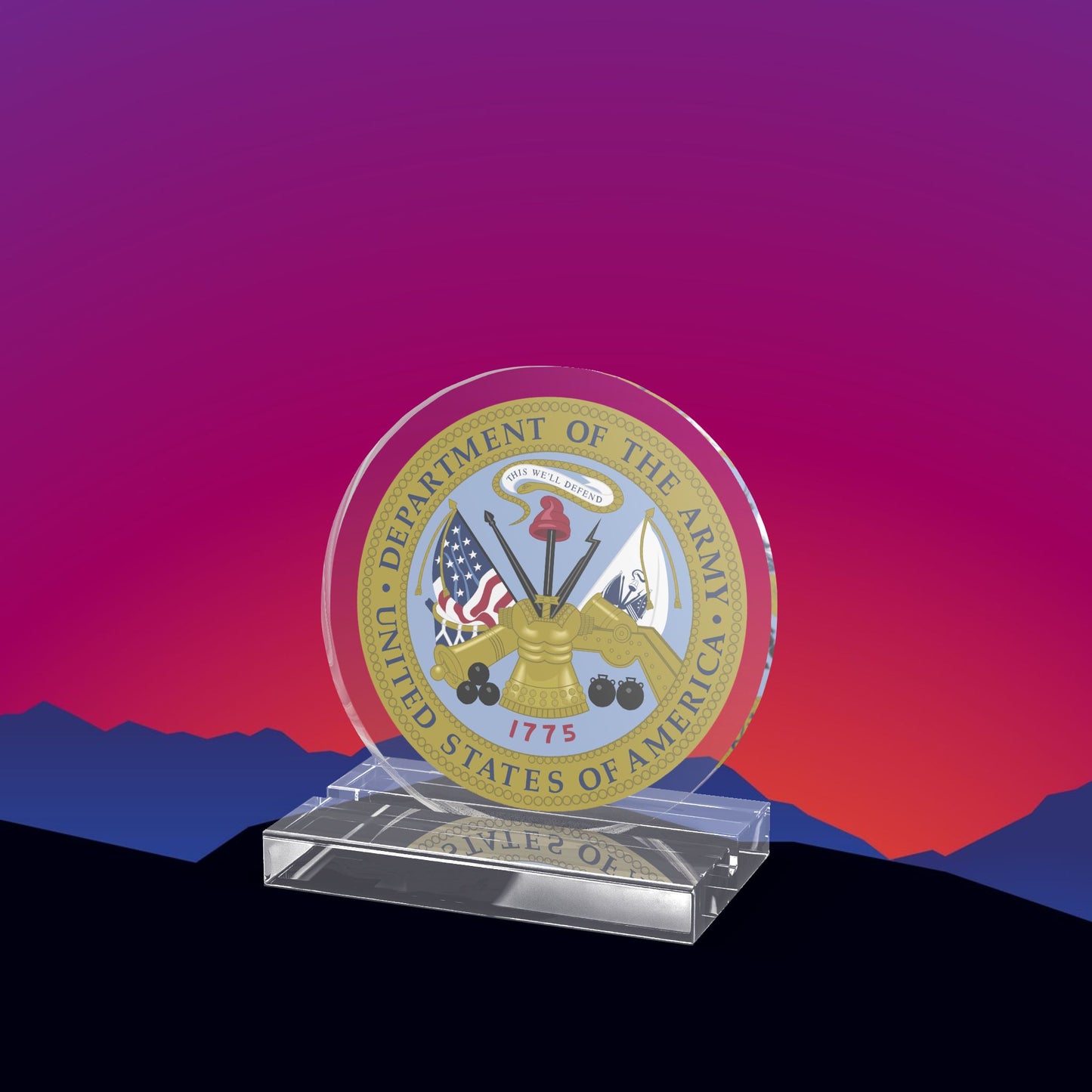 Department of The Army Seal Acrylic Standee by TheGlassyLass.com