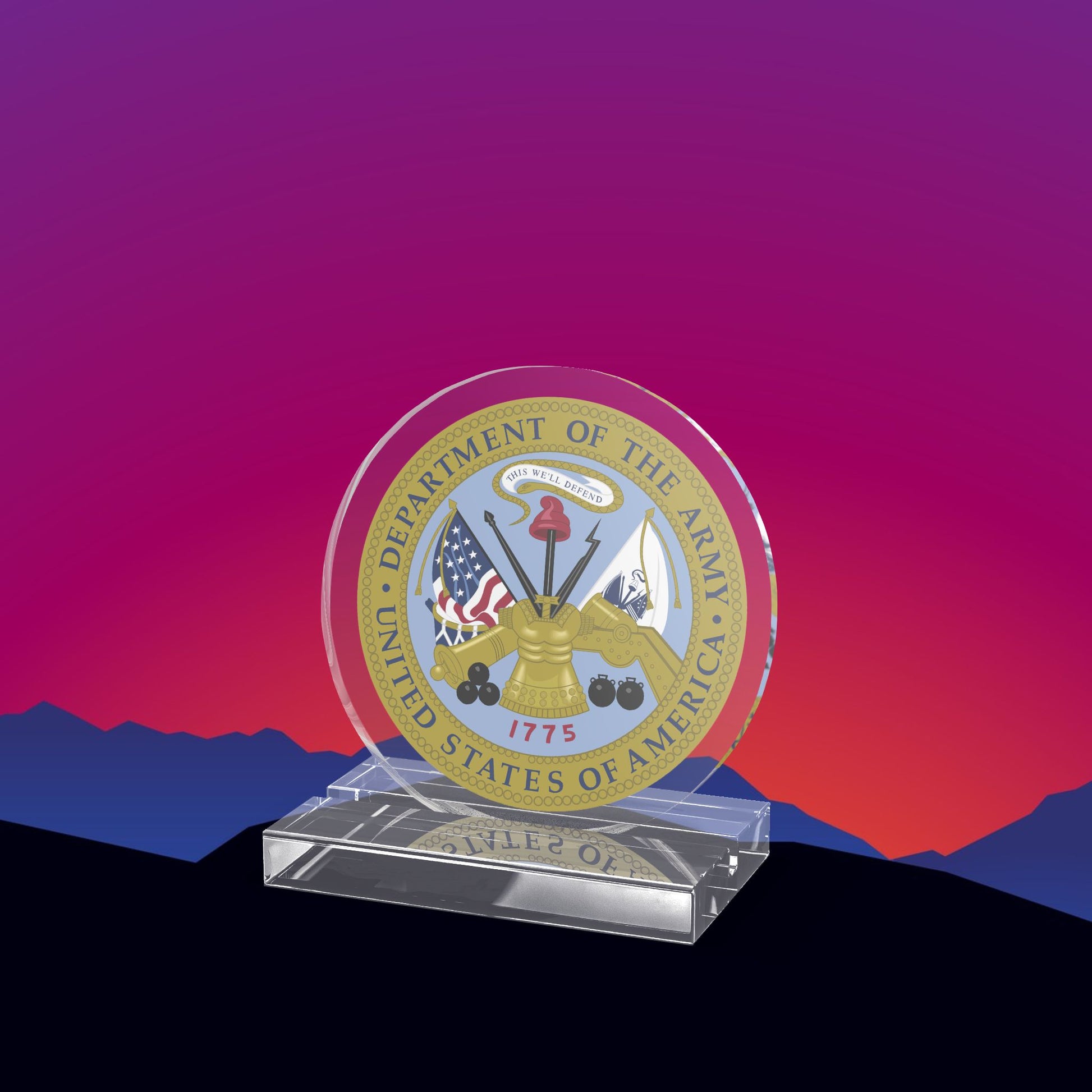 Department of The Army Seal Acrylic Standee by TheGlassyLass.com