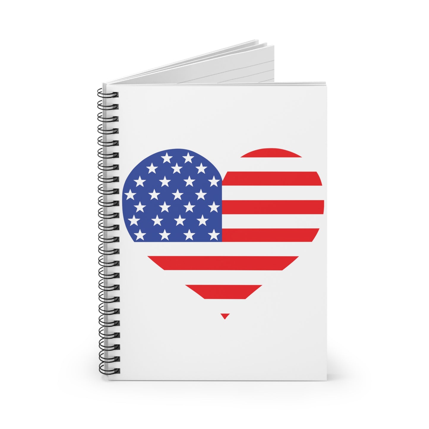 Flag Heart: Spiral Notebook - Log Books - Journals - Diaries - and More Custom Printed by TheGlassyLass