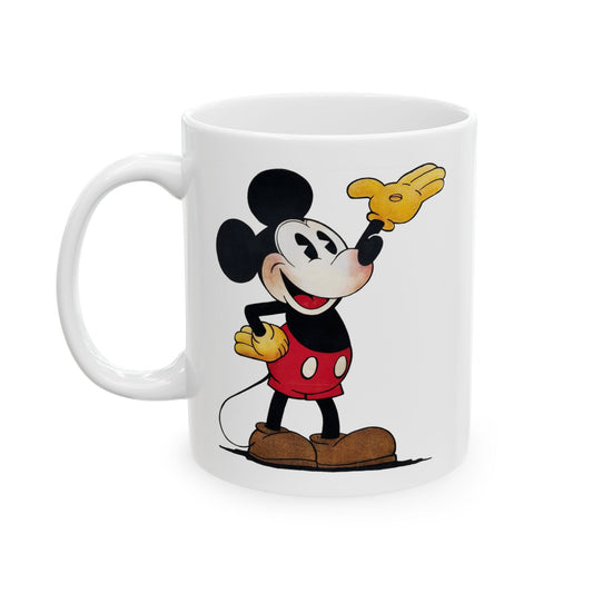 Original Mickey Mouse Coffee Mug - Double Sided White Ceramic 11oz by TheGlassyLass.com