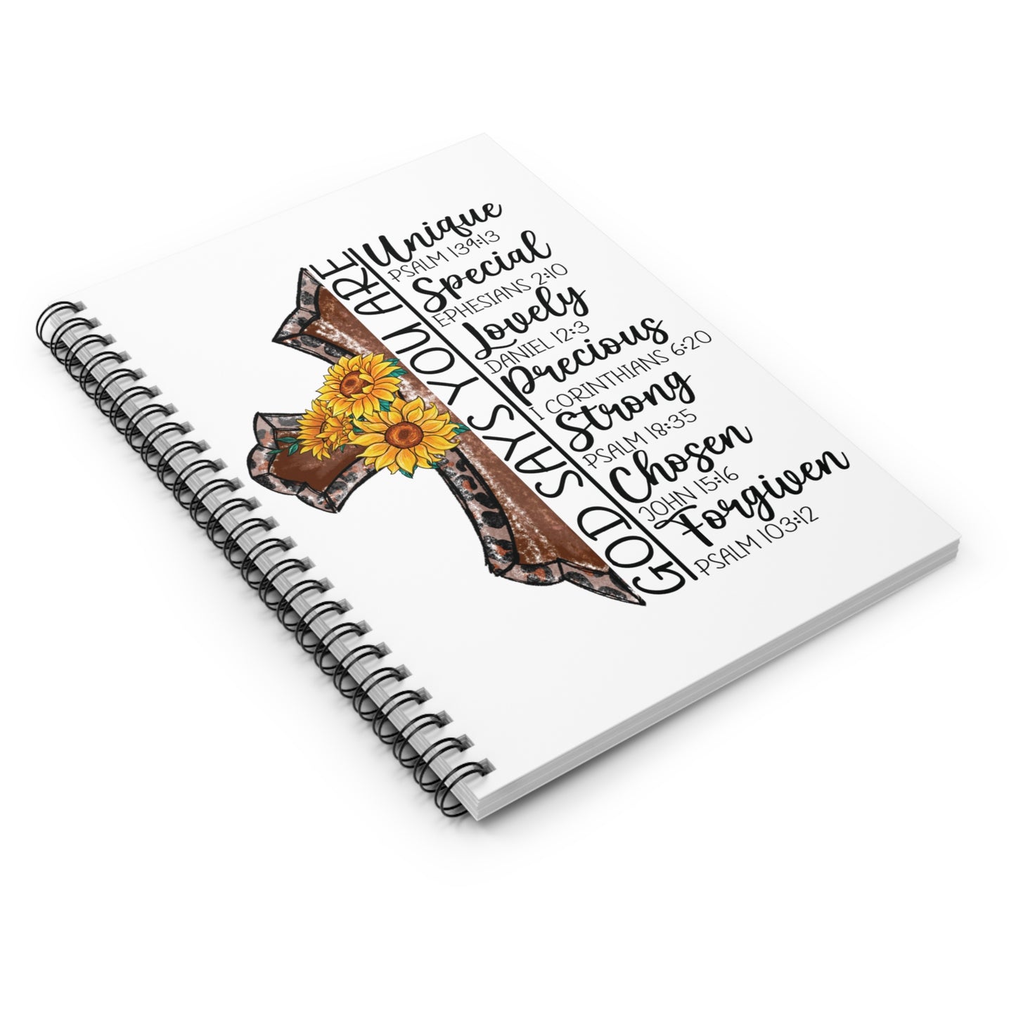 God Says: Spiral Notebook - Log Books - Journals - Diaries - and More Custom Printed by TheGlassyLass