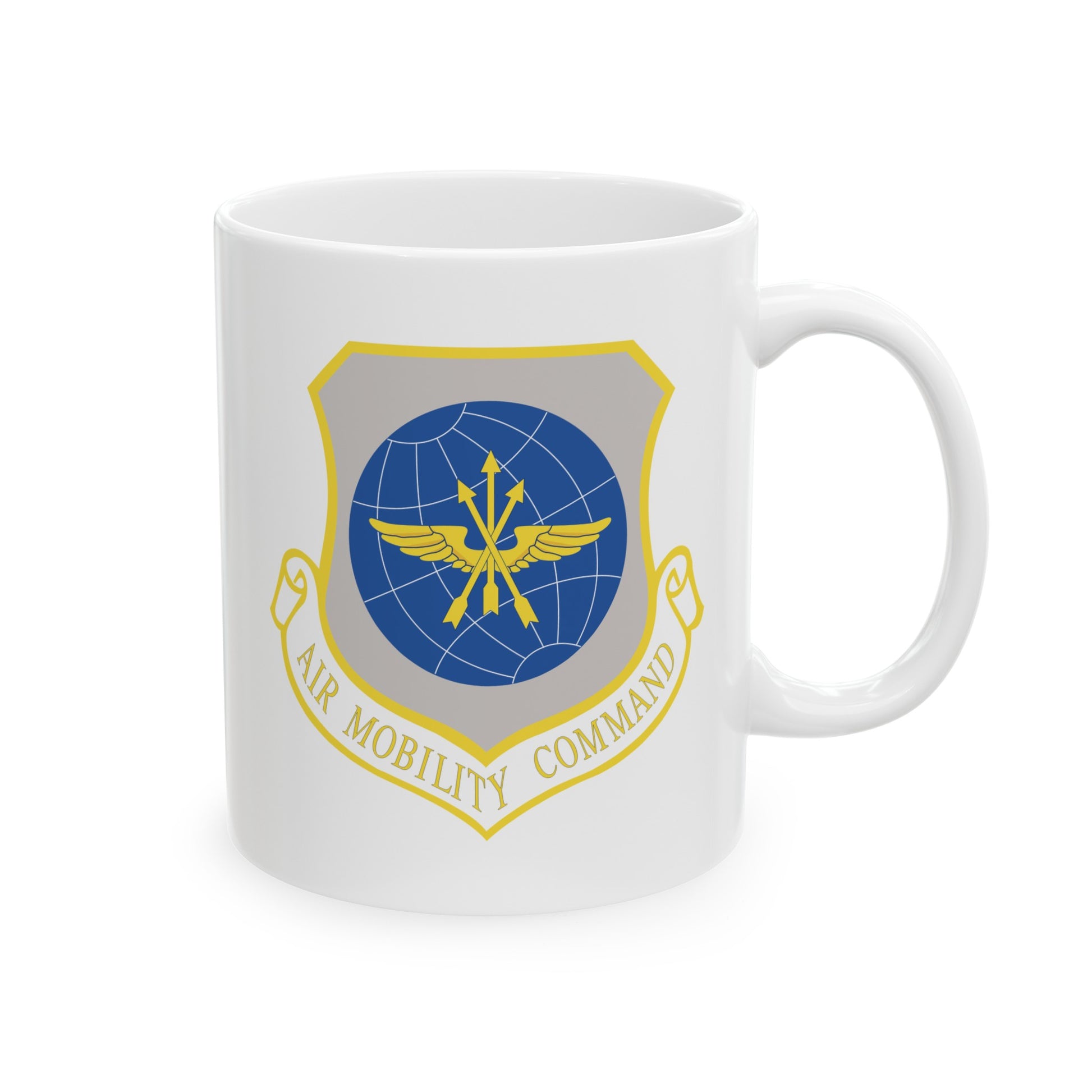 US Air Force Air Mobility Command - Double Sided White Ceramic Coffee Mug 11oz by TheGlassyLass.com