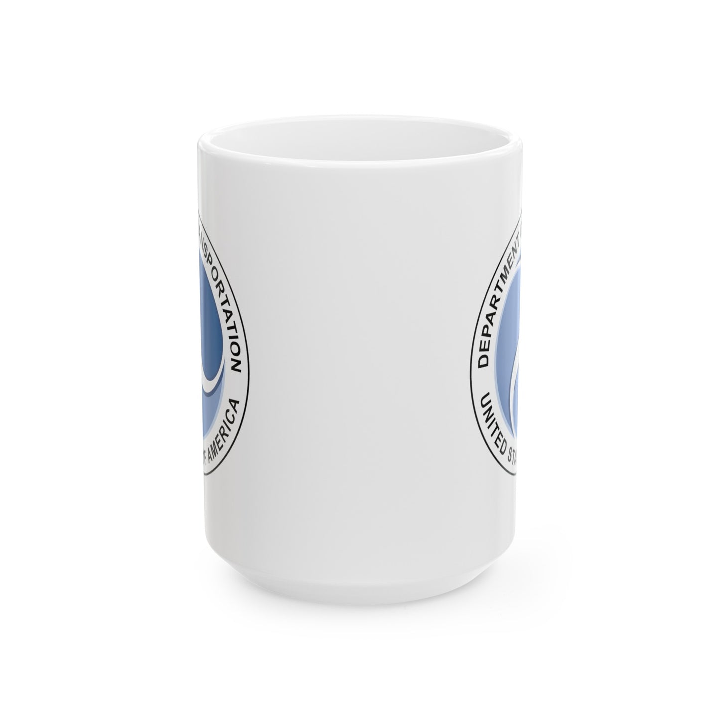 Department of Transportation Coffee Mug - Double Sided White Ceramic 15oz by TheGlassyLass.com