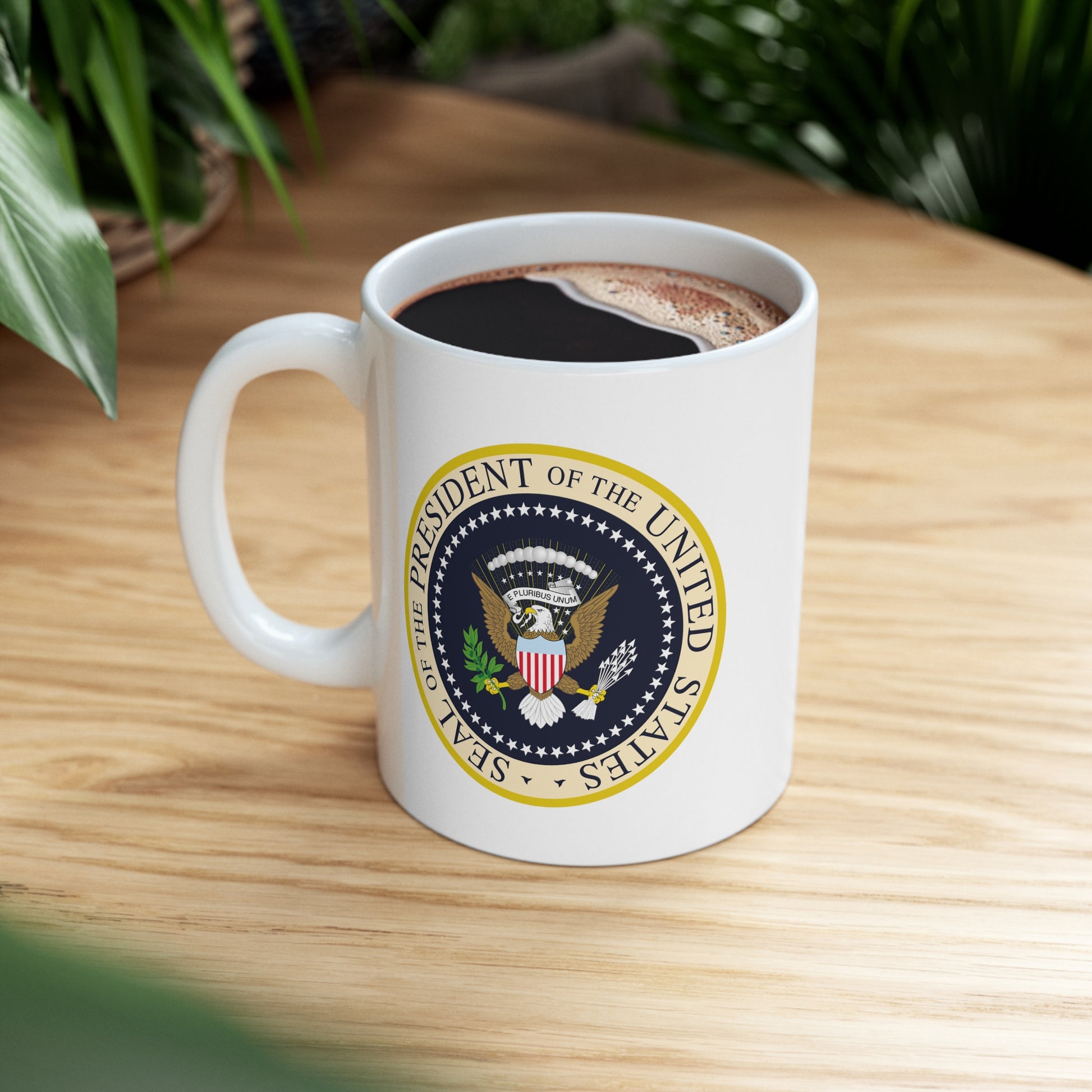 Presidential Seal Coffee Mug - Double Sided White Ceramic 11oz by TheGlassyLass.com