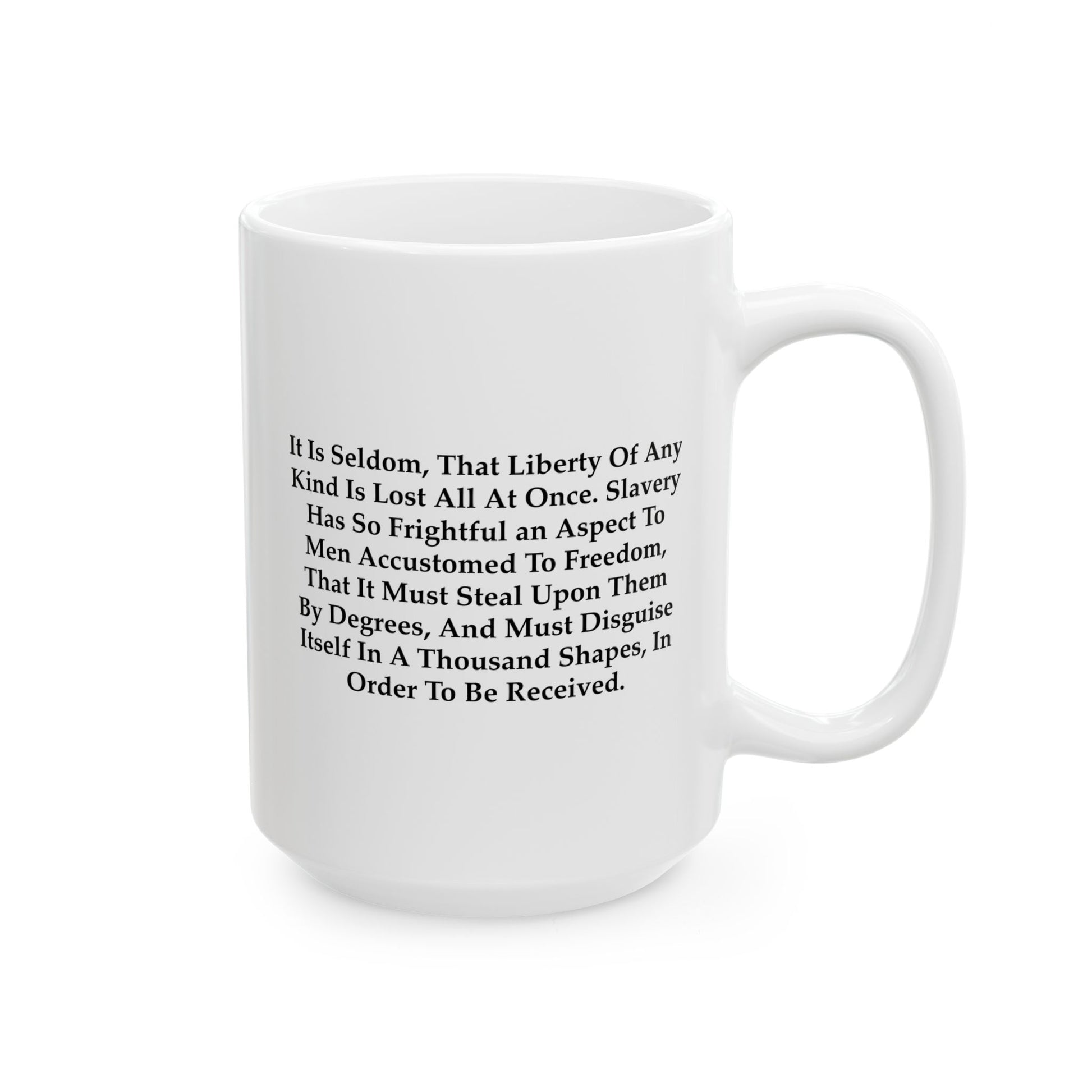 Liberty Lost Coffee Mug - Double Sided White Ceramic 15oz by TheGlassyLass.com
