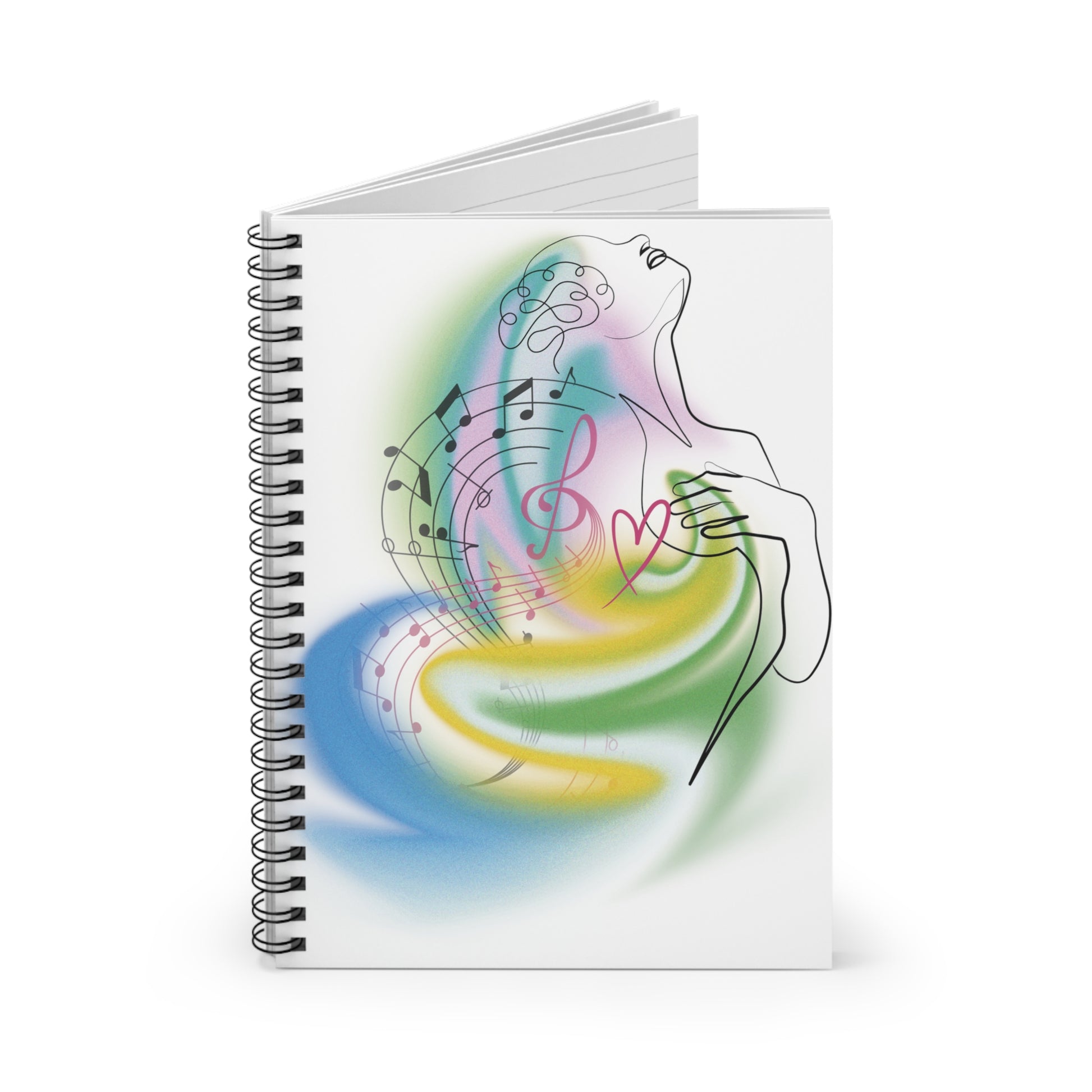 Music in Me: Spiral Notebook - Log Books - Journals - Diaries - and More Custom Printed by TheGlassyLass